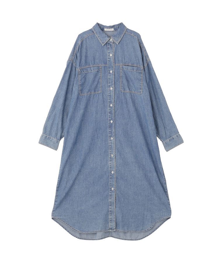 Green Parks「シアーデニムシャツワンピース」|ワンピース|
