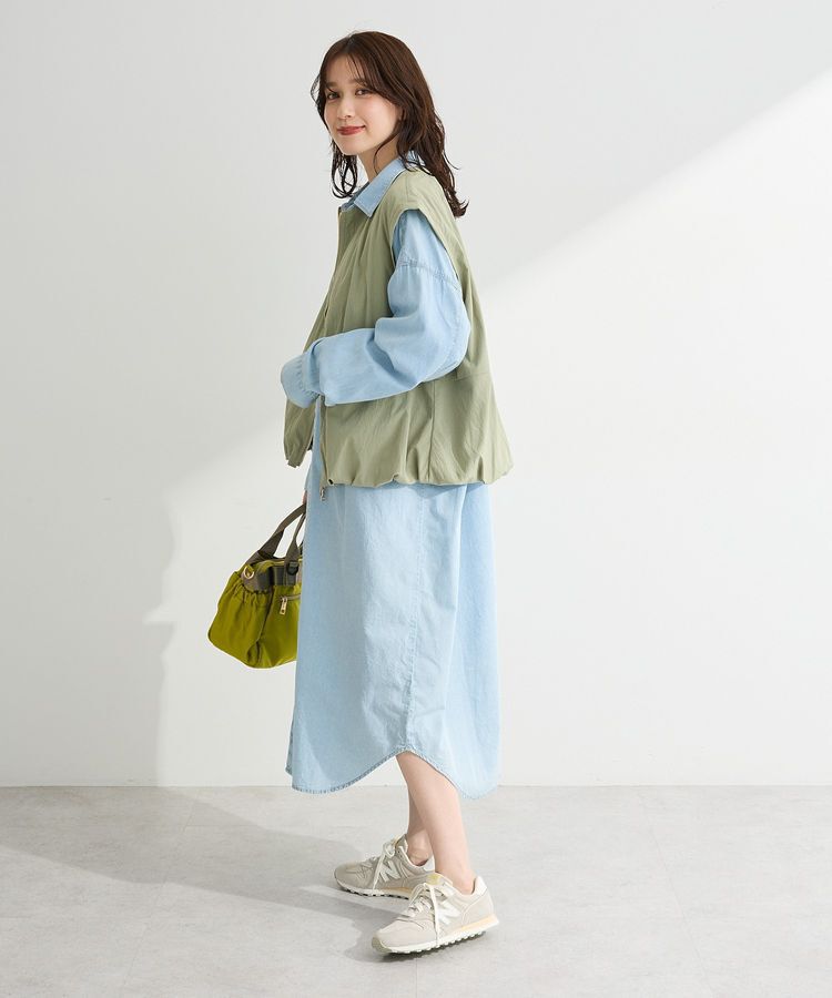 Green Parks「シアーデニムシャツワンピース」|ワンピース|