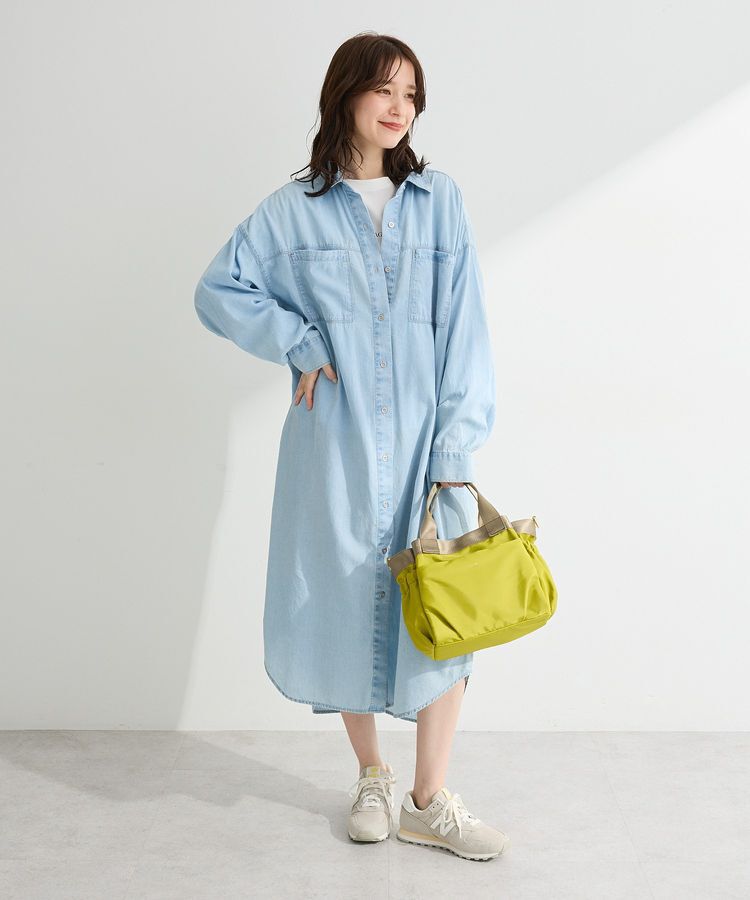 Green Parks「シアーデニムシャツワンピース」|ワンピース|