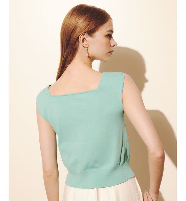 LOULOU WILLOUGHBY「WEB 一部店舗限定【LOULOU WILLOUGHBY】サンフラワービジュータンクトップ」|ニット・セーター|