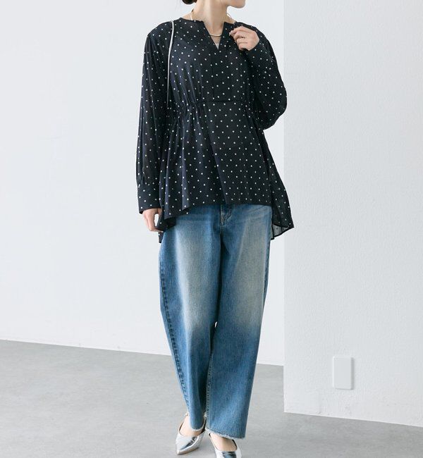  「グリッタードットペプラムブラウス」|プルオーバー|