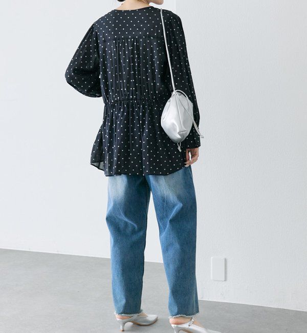  「グリッタードットペプラムブラウス」|プルオーバー|