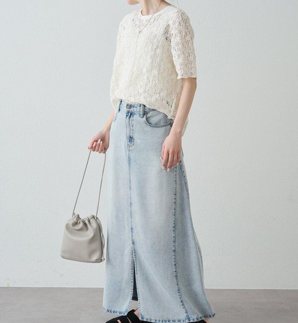  「ストレッチレースTシャツ」|Tシャツ・カットソー|