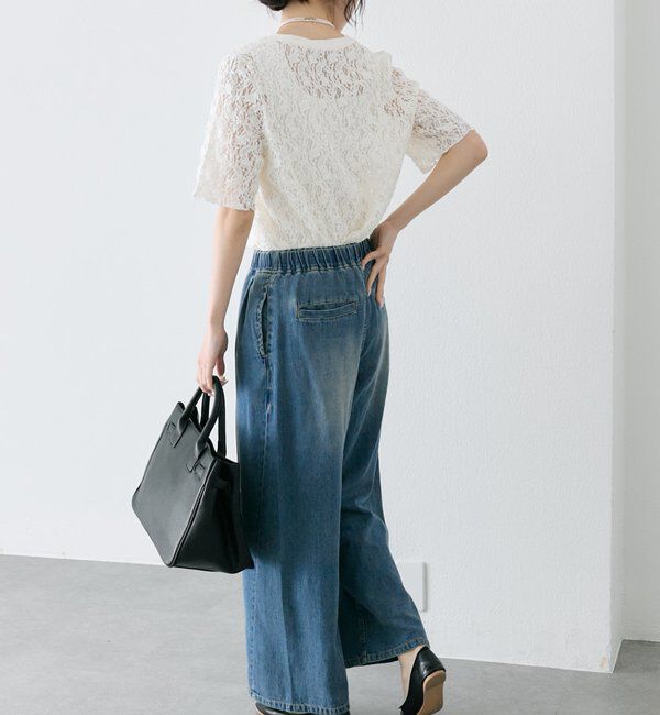  「ストレッチレースTシャツ」|Tシャツ・カットソー|
