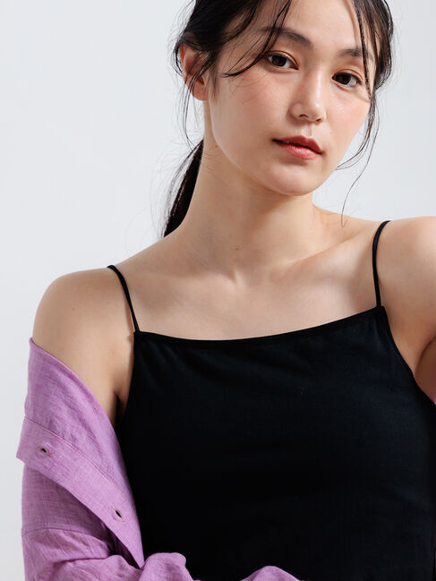 Te chichi「【接触冷感/抗菌防臭】カップ付きキャミソール」|キャミソール|ブラック