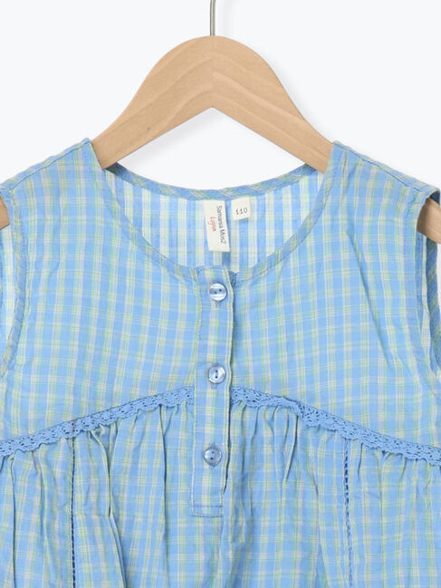 Samansa Mos2 Lagom「チェックバルーンブラウス(セットアップ可)」|シャツ・ブラウス|