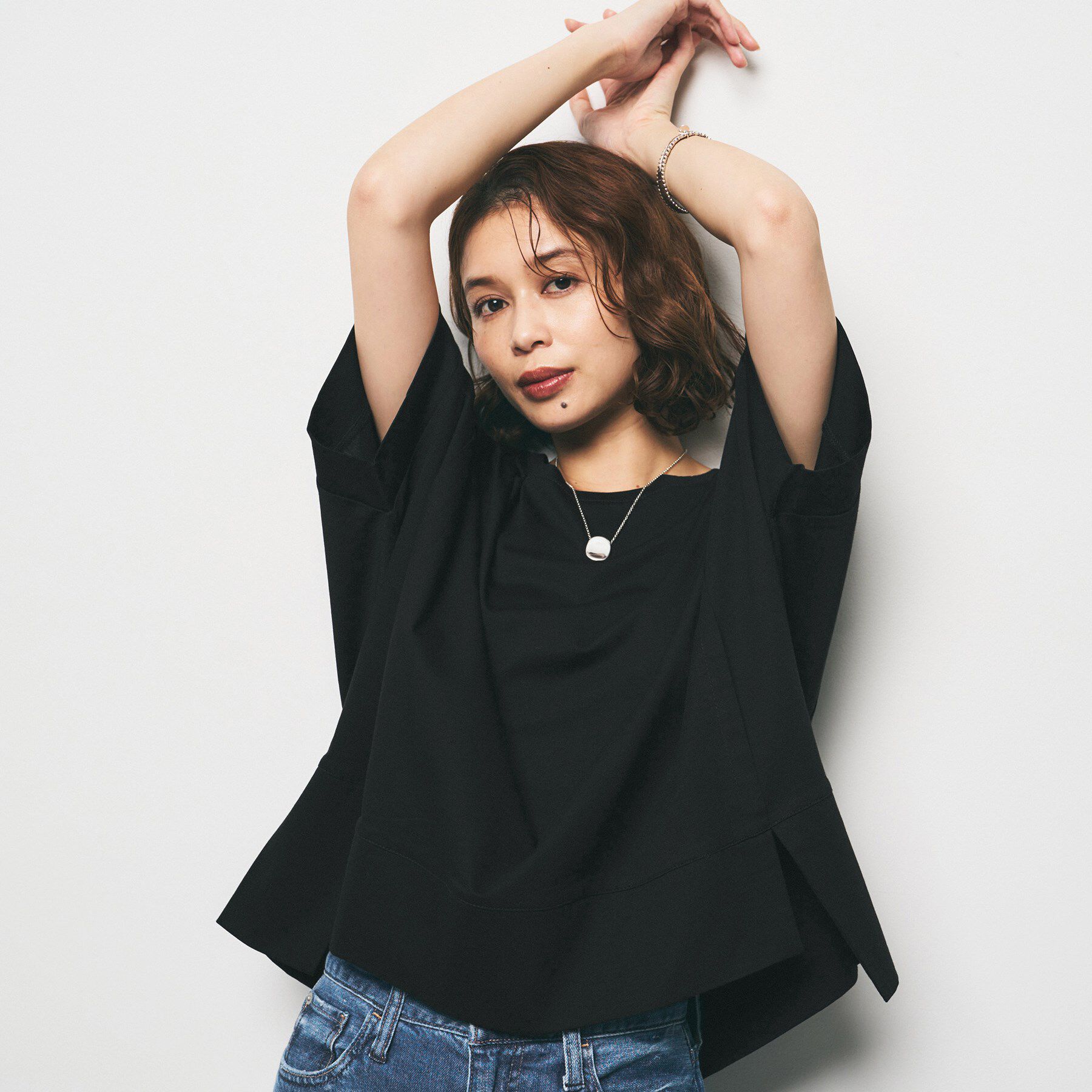 UNTITLED「【Audrey and John Wad】ダブルシルケット天竺デザインプルオーバー」|Tシャツ・カットソー|