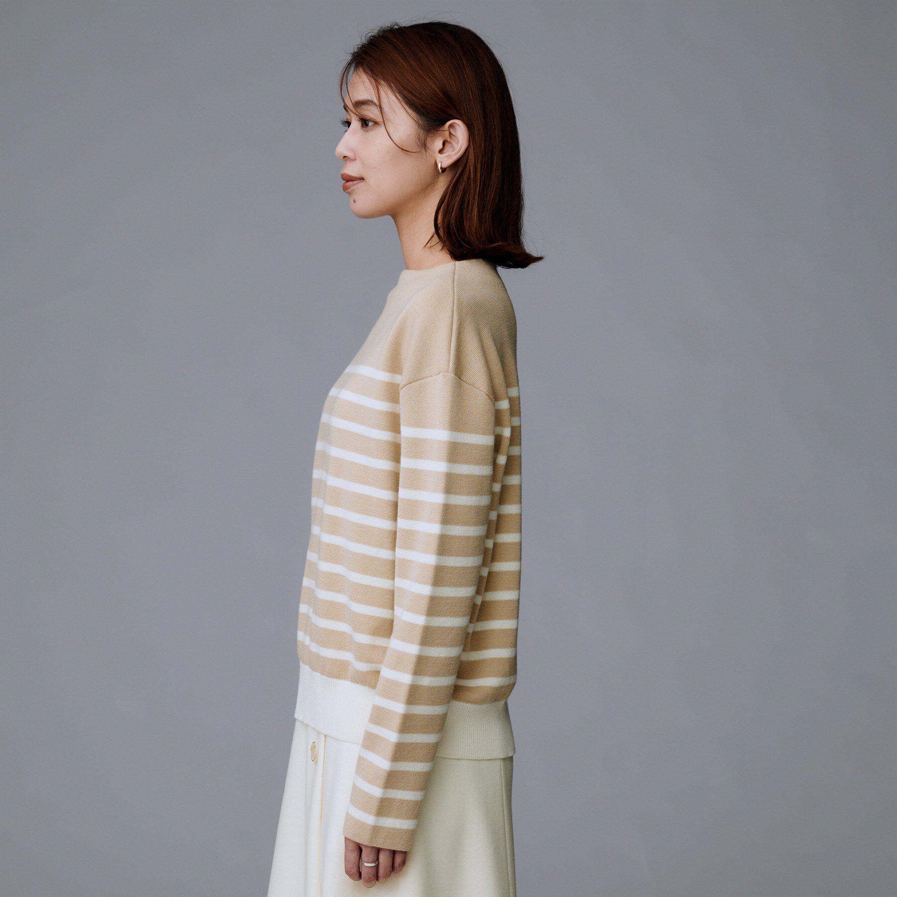 UNTITLED「【洗える】モックネックミラノリブニット」|ニット・セーター|