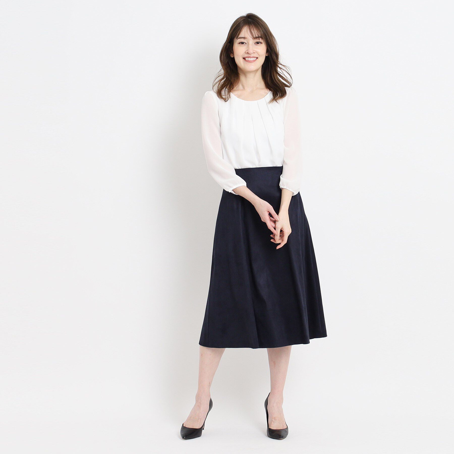 COUP DE CHANCE「【洗える／日本製／通勤】タックブラウス」|シャツ・ブラウス|