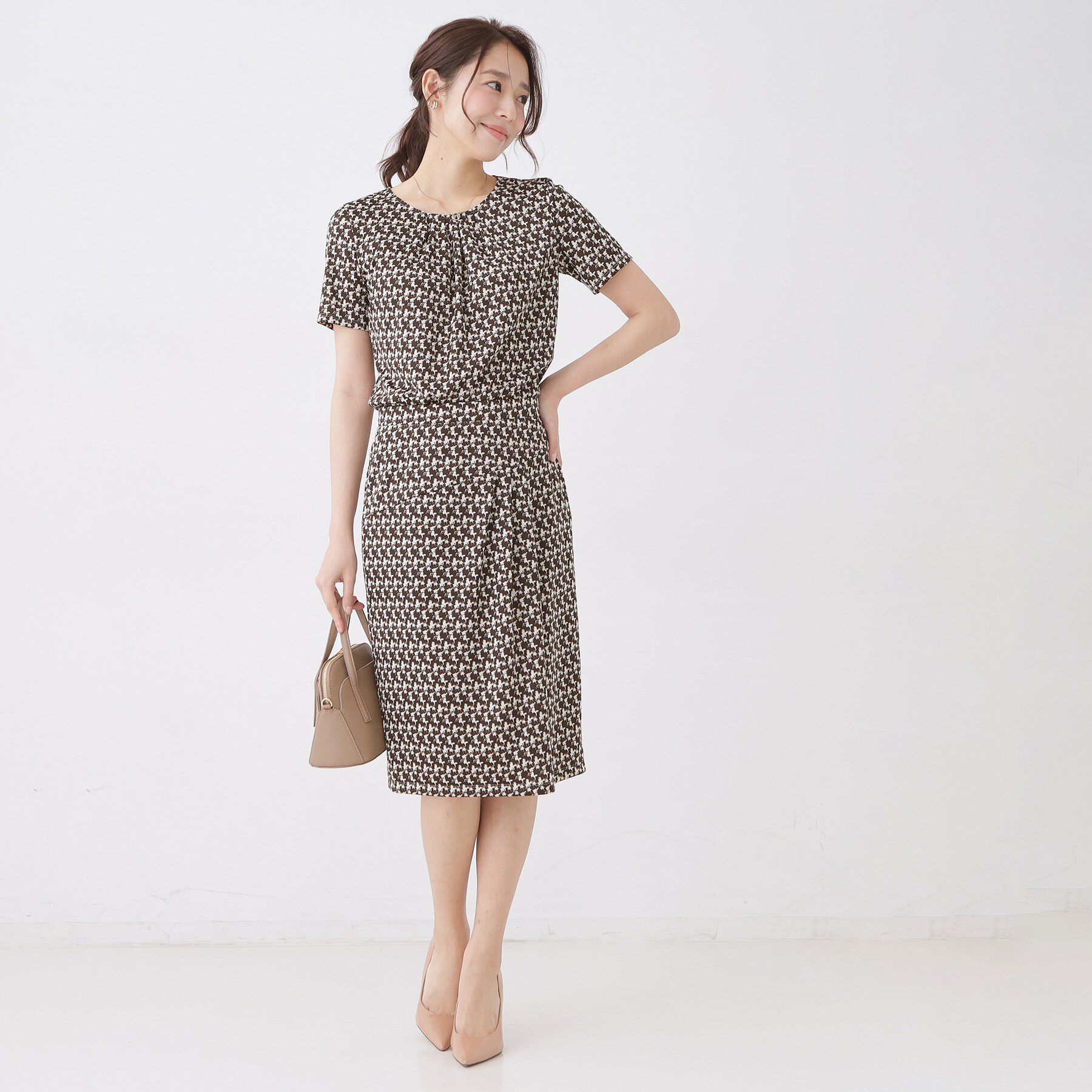 COUP DE CHANCE「【手洗い可/日本製/セットアップ可】幾何柄カットソー」|Tシャツ・カットソー|