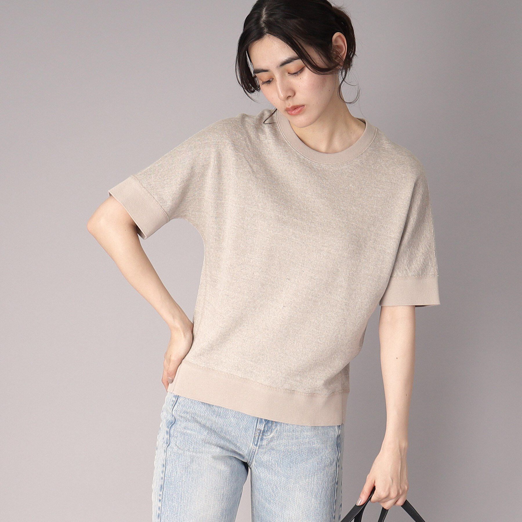 DRESSTERIOR「【毎年人気！／洗える】リネン裏毛ハーフスリーブプルオーバー」|Tシャツ・カットソー|