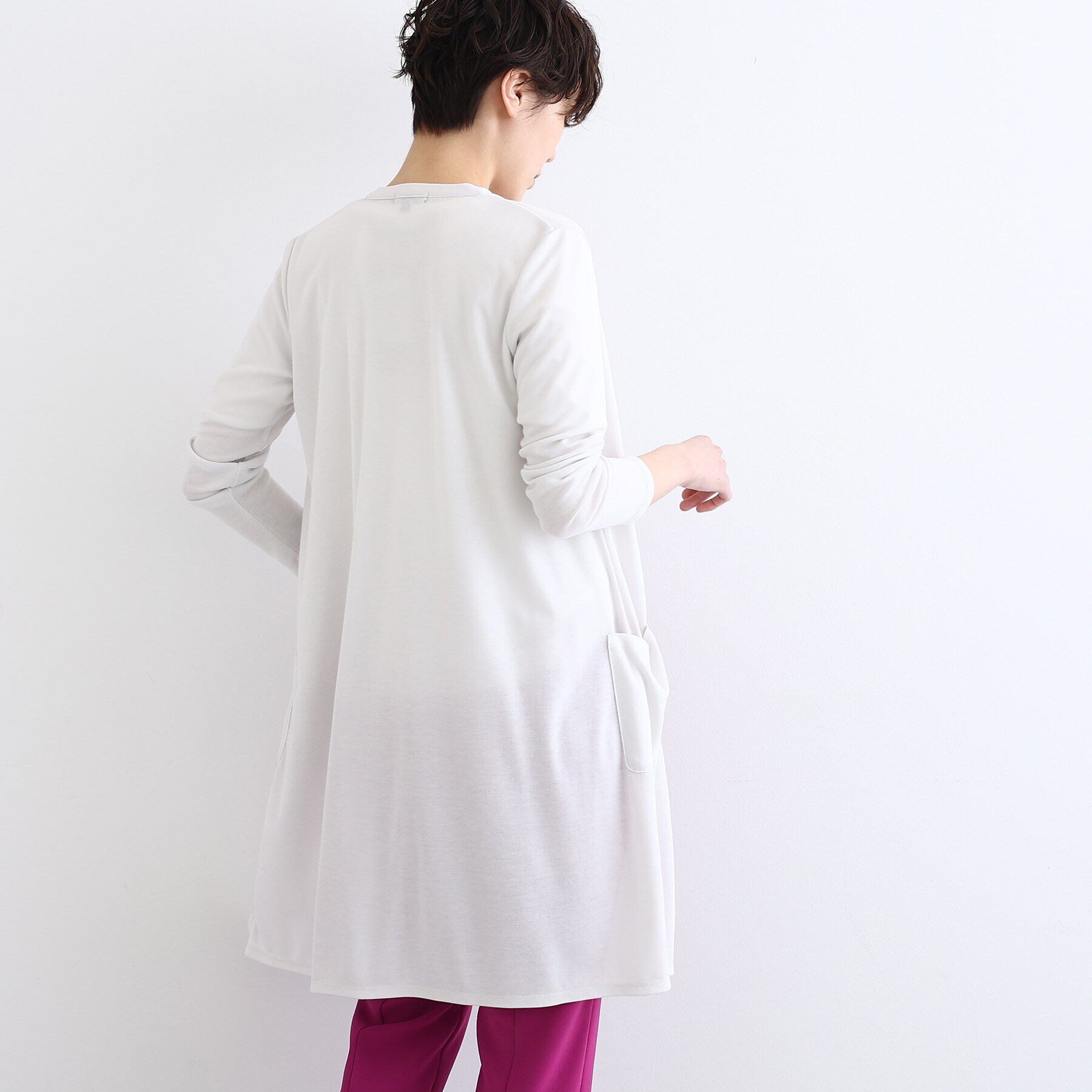 INDIVI「【洗える/UVケア/接触冷感/日本製】定番！ロング丈カーディガン」|カーディガン|