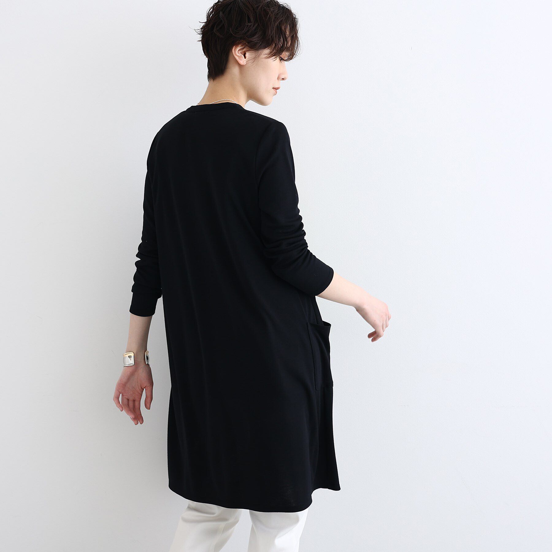 INDIVI「【洗える/UVケア/接触冷感/日本製】定番！ロング丈カーディガン」|カーディガン|