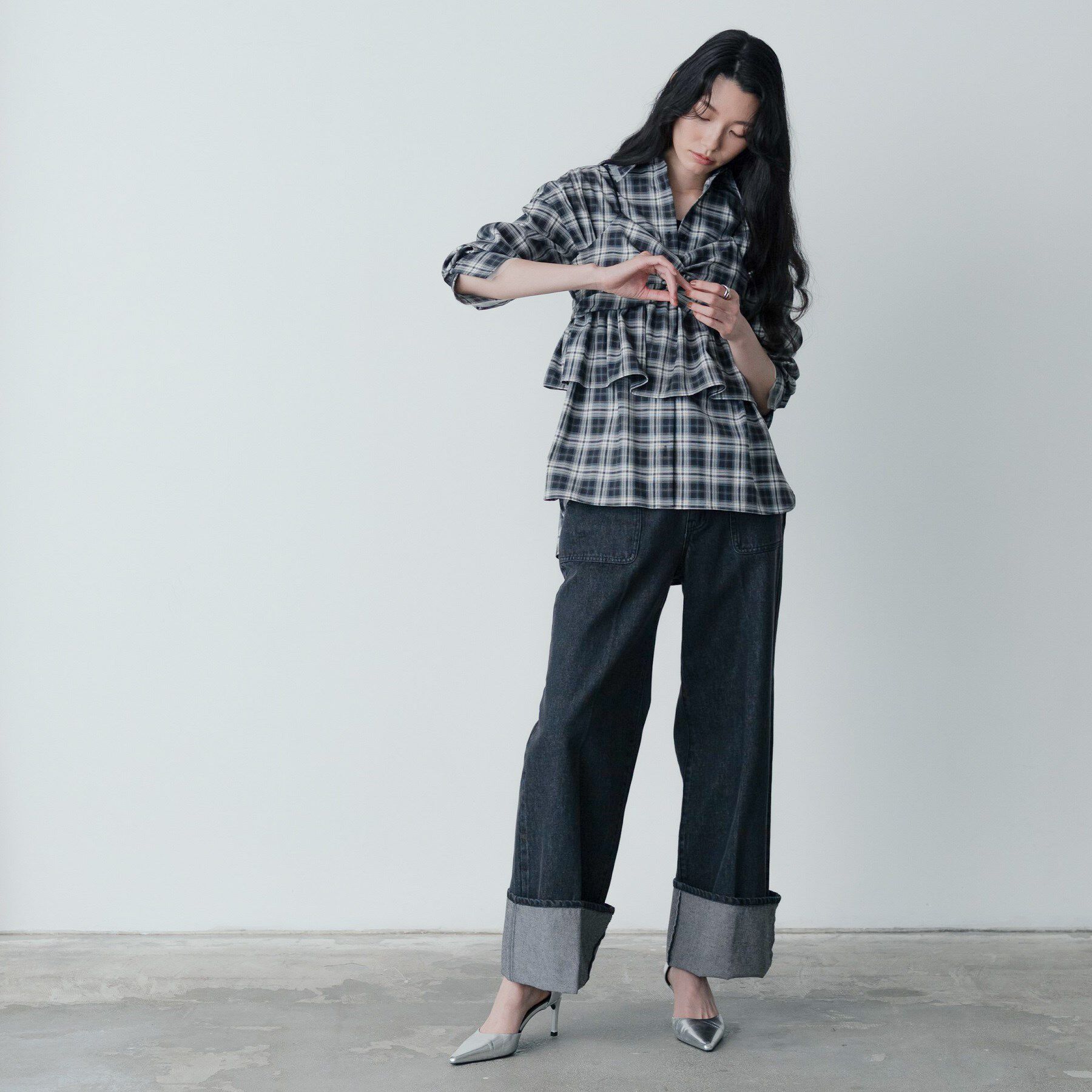 GALLEST「オンブレチェックビスチェ」|キャミソール|