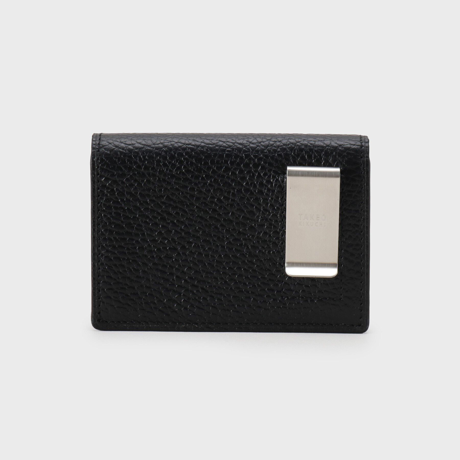 TAKEO KIKUCHI「シュリンクレザー コンパクトウォレット」|コインケース|ブラック(019)