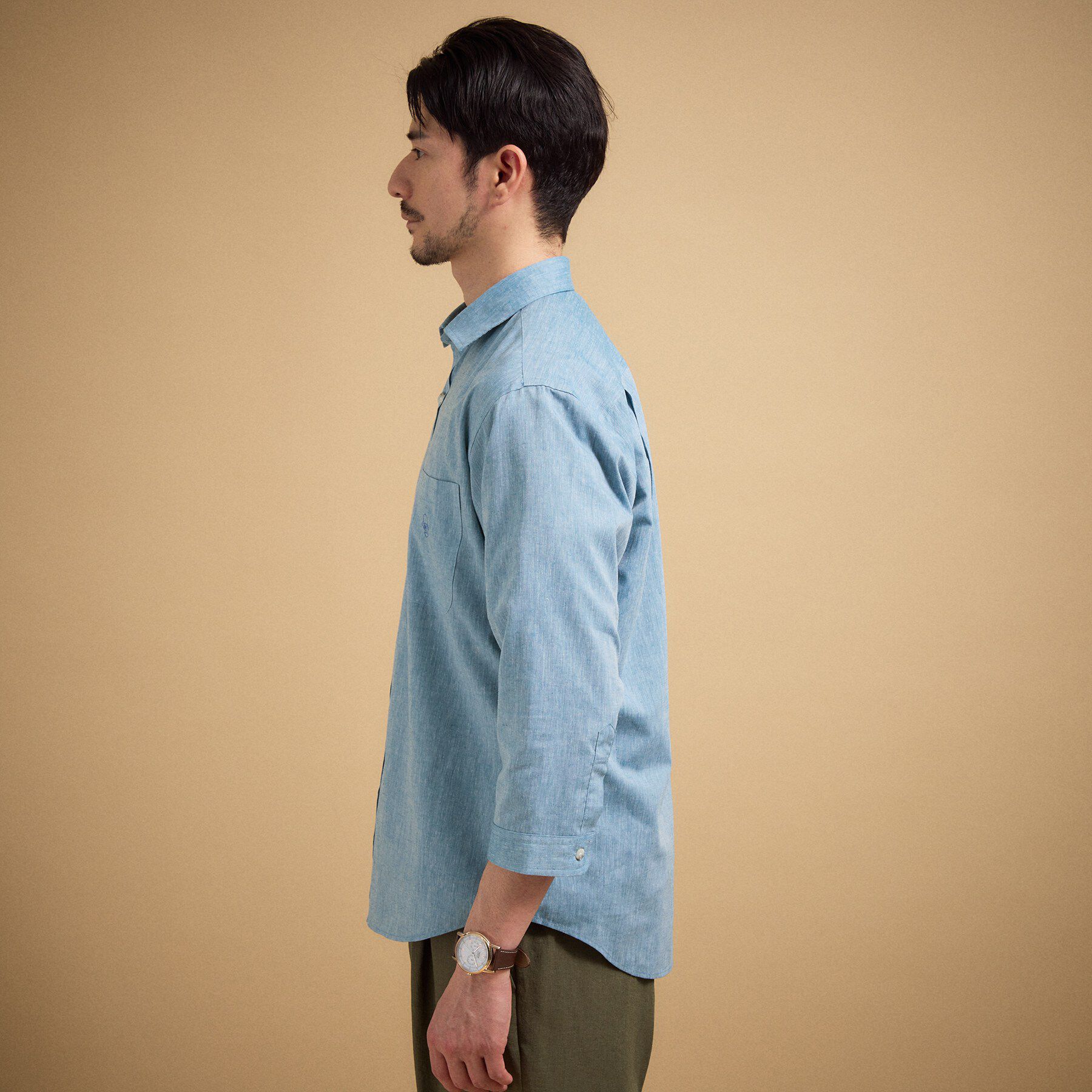 TAKEO KIKUCHI「ハイブリッド リネン 七分袖シャツ」|シャツ・ブラウス|