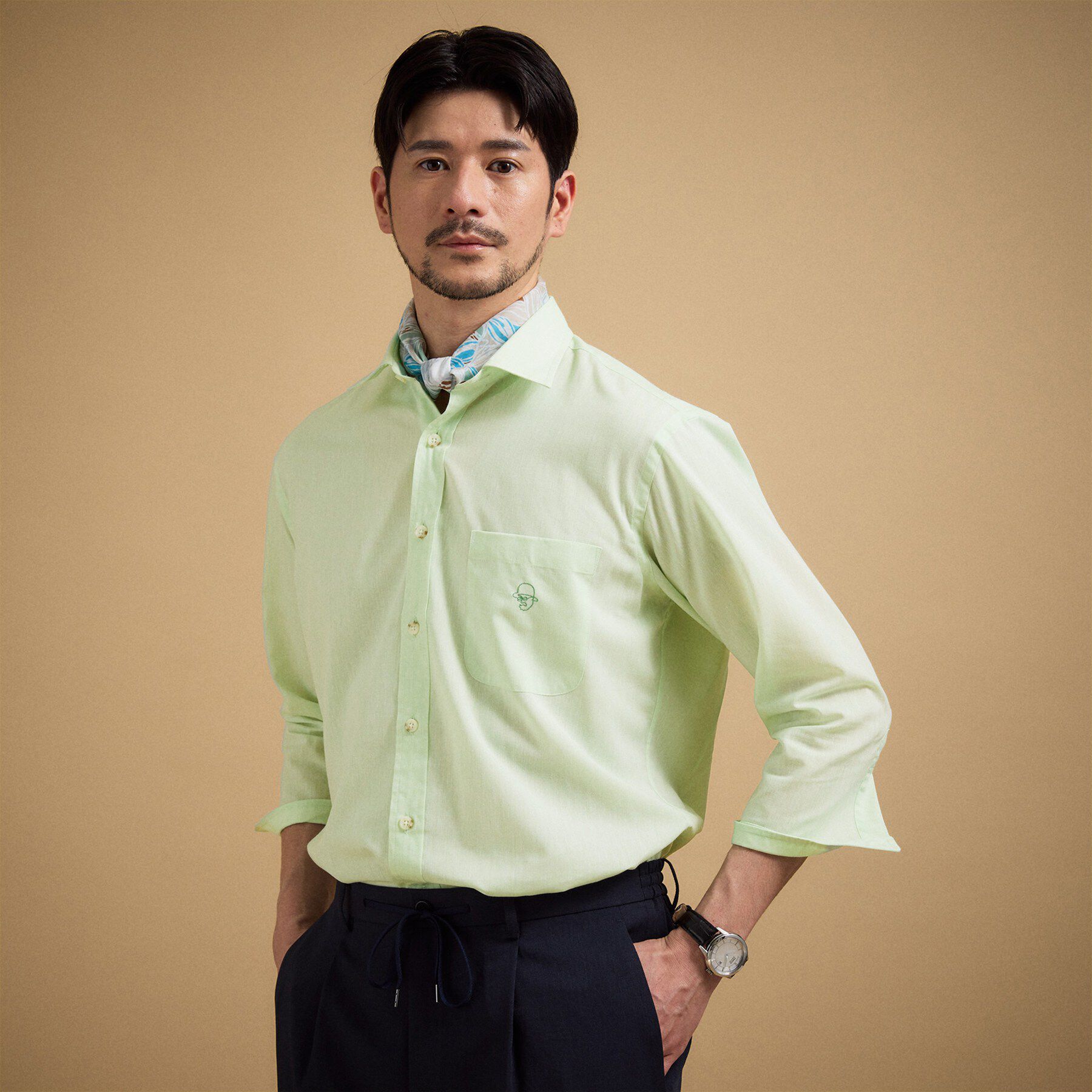 TAKEO KIKUCHI「ハイブリッド リネン 七分袖シャツ」|シャツ・ブラウス|