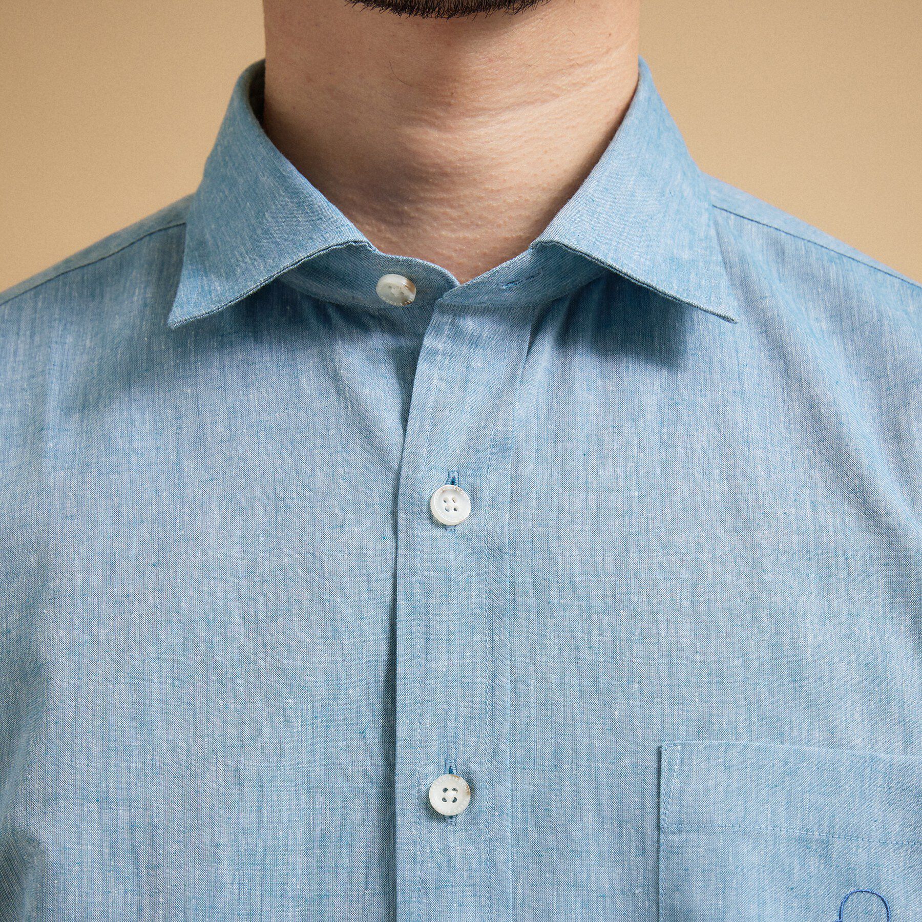 TAKEO KIKUCHI「ハイブリッド リネン 七分袖シャツ」|シャツ・ブラウス|