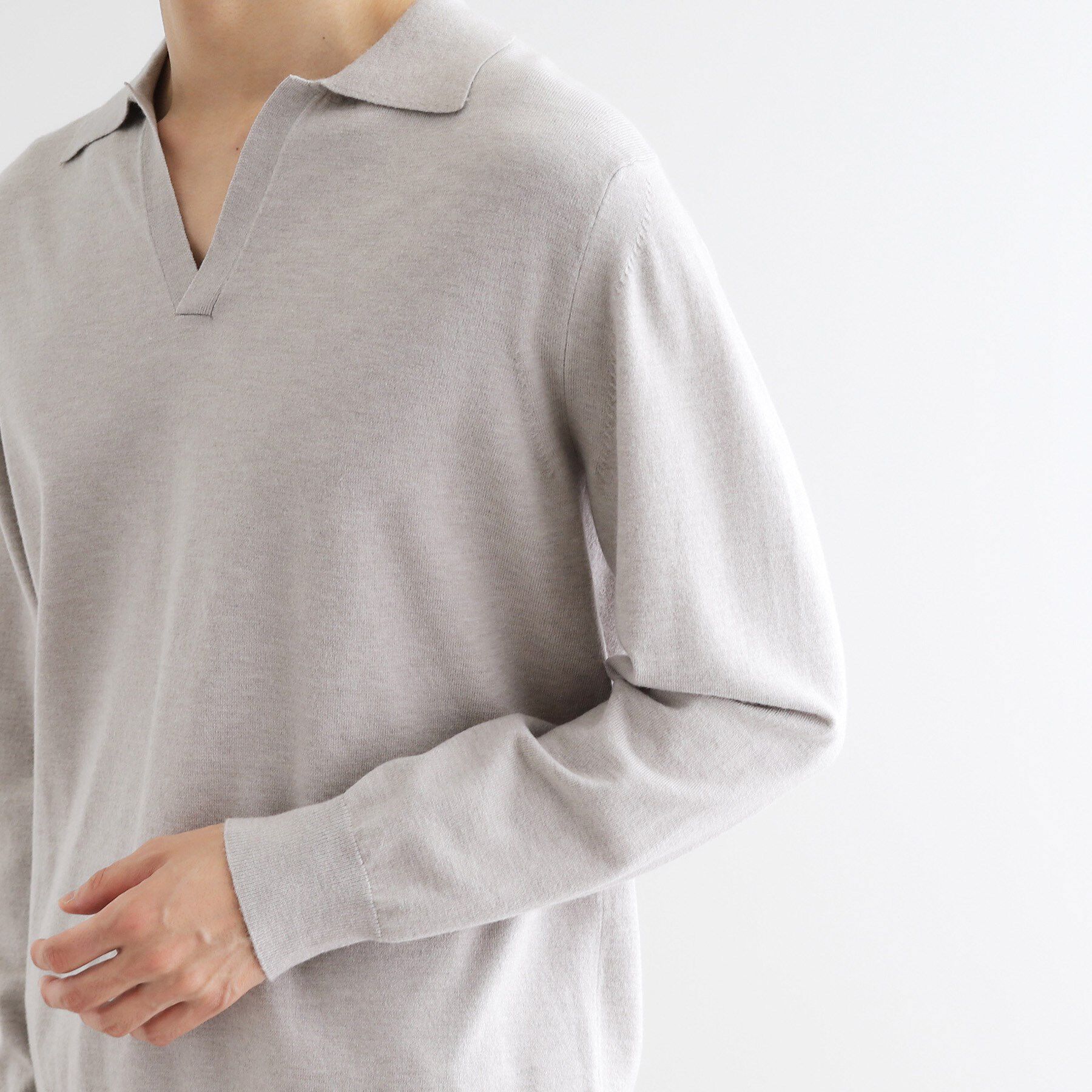 tk.TAKEO KIKUCHI「ハイゲージスキッパーコンパクトポロニット」|ニット・セーター|