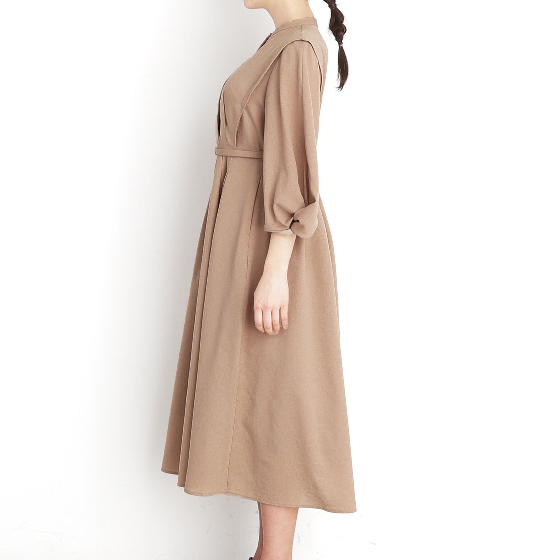 THE SHOP TK「麻調メッシュワンピース【洗える】」|ワンピース|