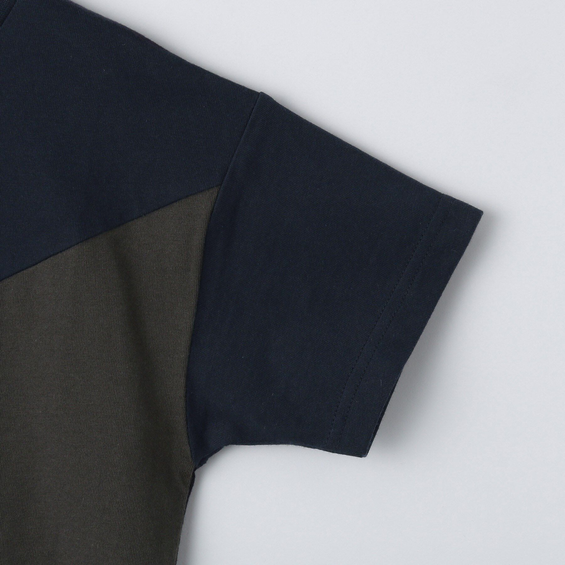 THE SHOP TK「【110－160】斜め切替配色Tシャツ/洗濯機OK」|Tシャツ・カットソー|
