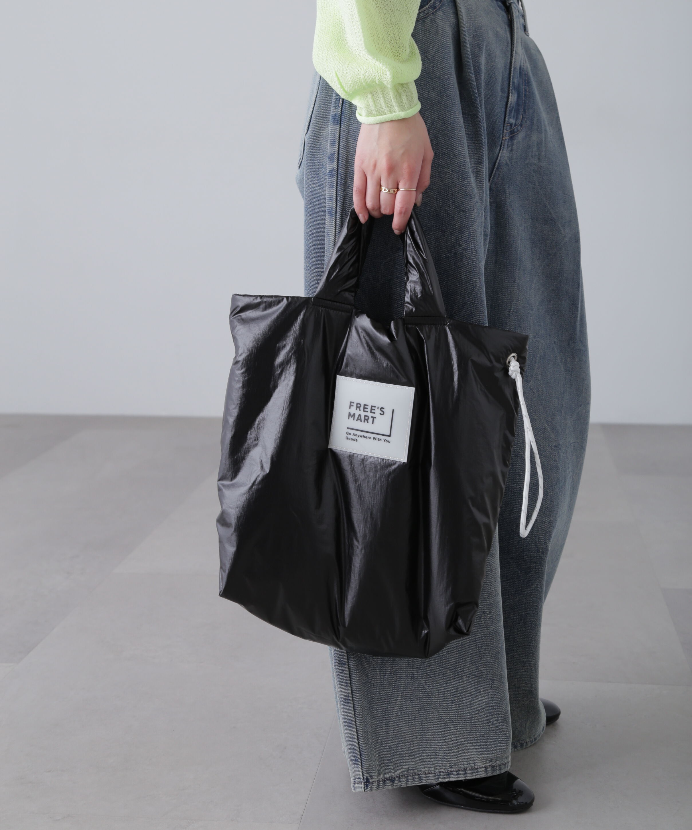  「ショルダーロープトートバッグ」|その他|ブラック