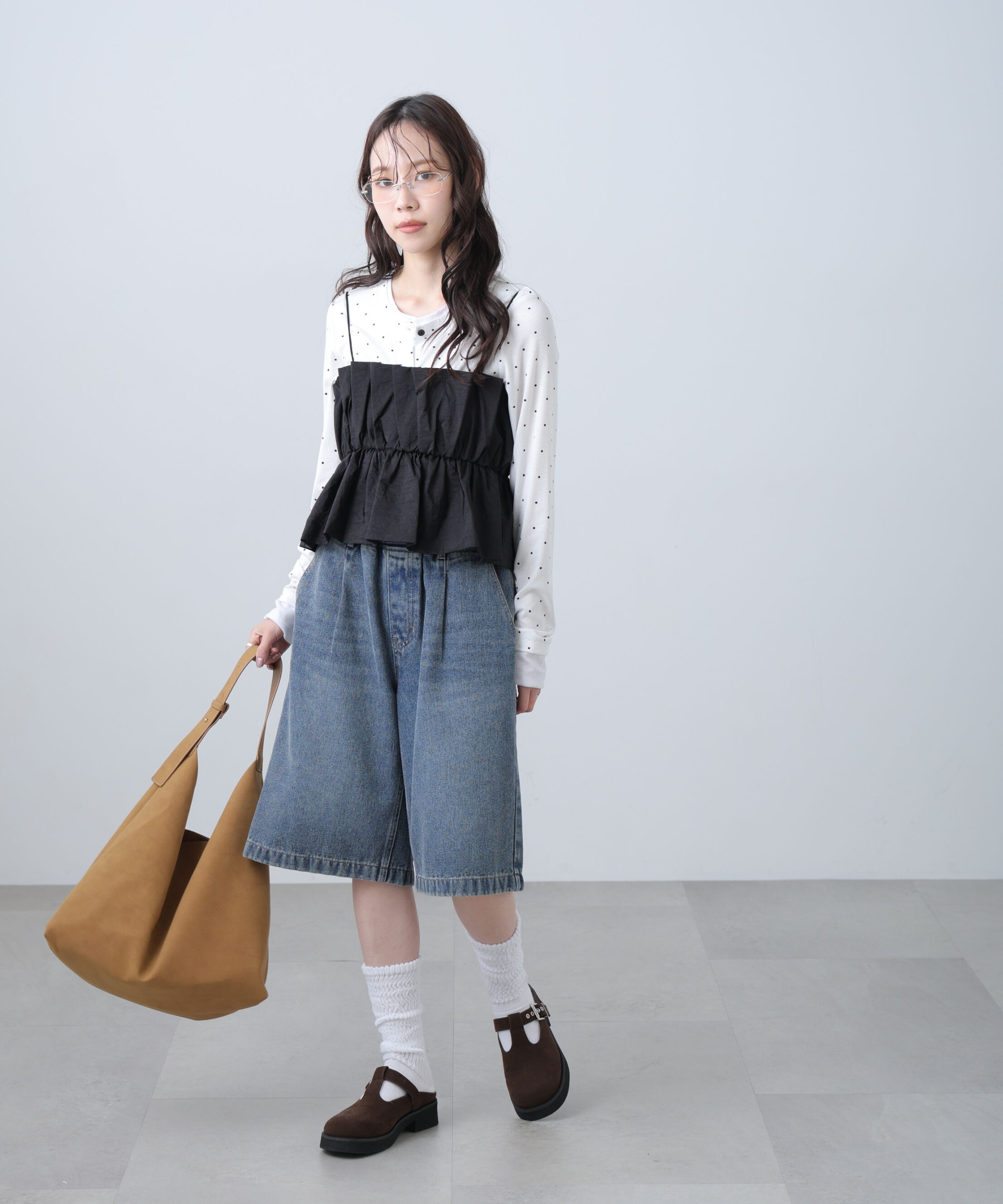  「シャイニーキャミソールビスチェ」|シャツ・ブラウス|