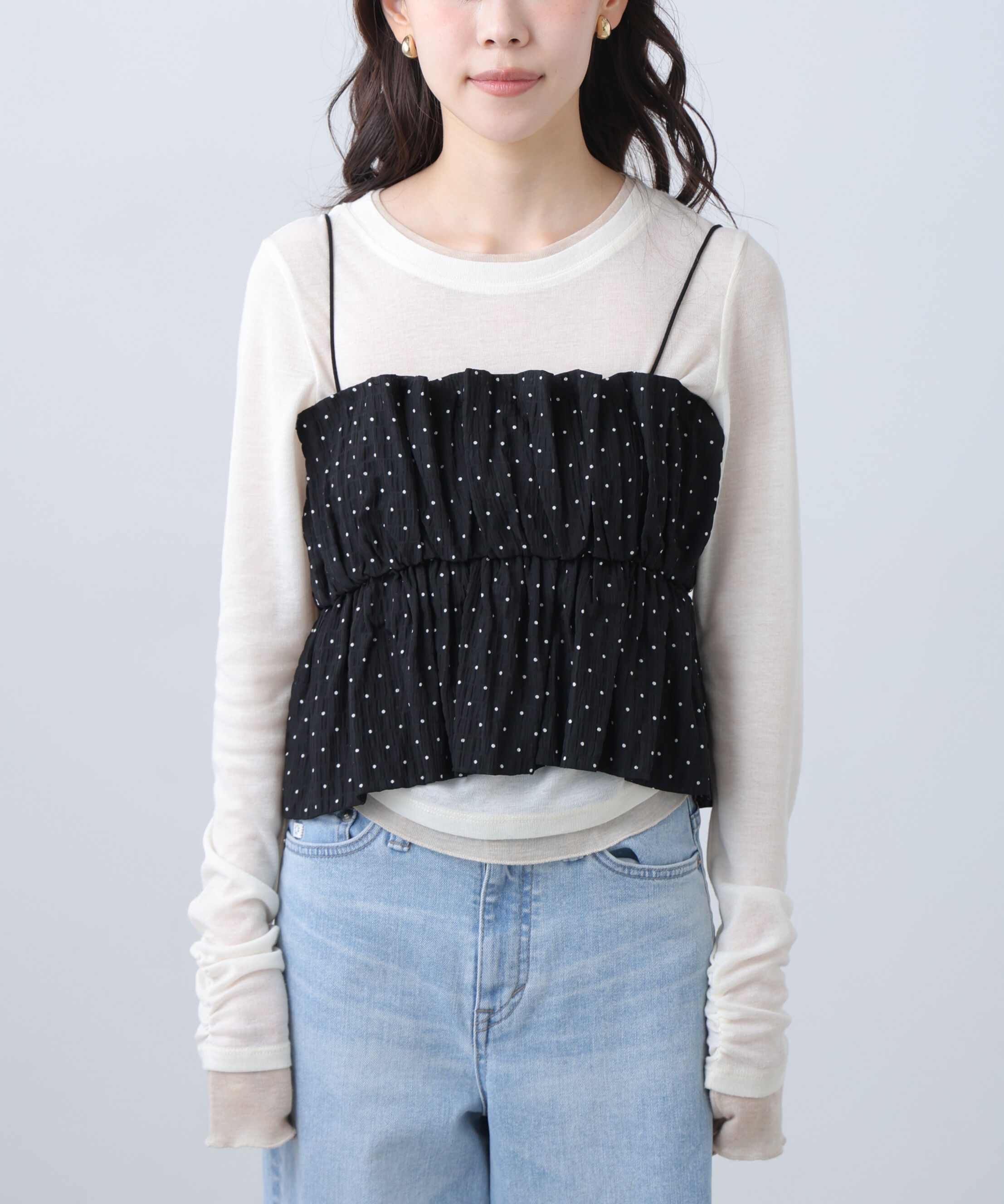  「シャイニーキャミソールビスチェ」|シャツ・ブラウス|