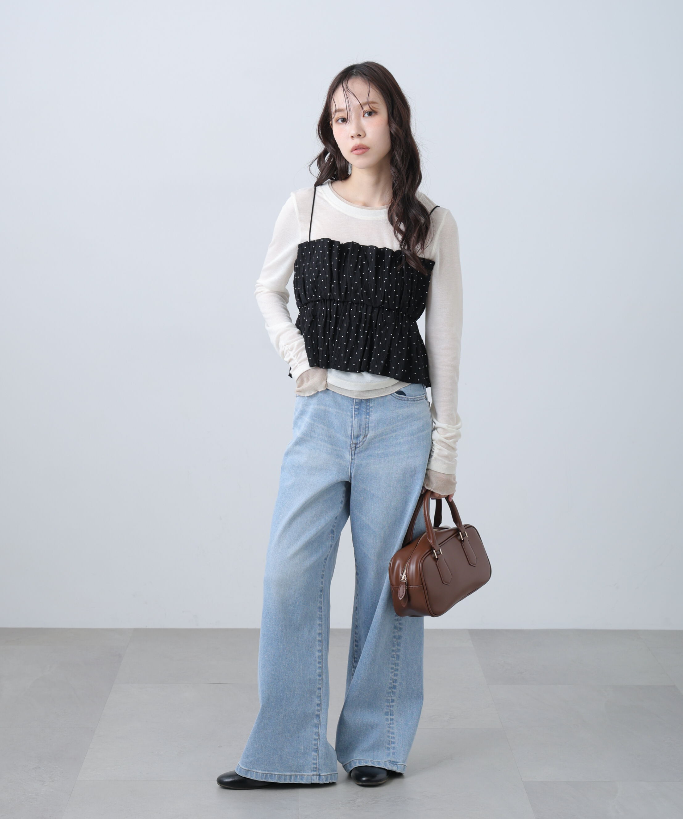  「シャイニーキャミソールビスチェ」|シャツ・ブラウス|