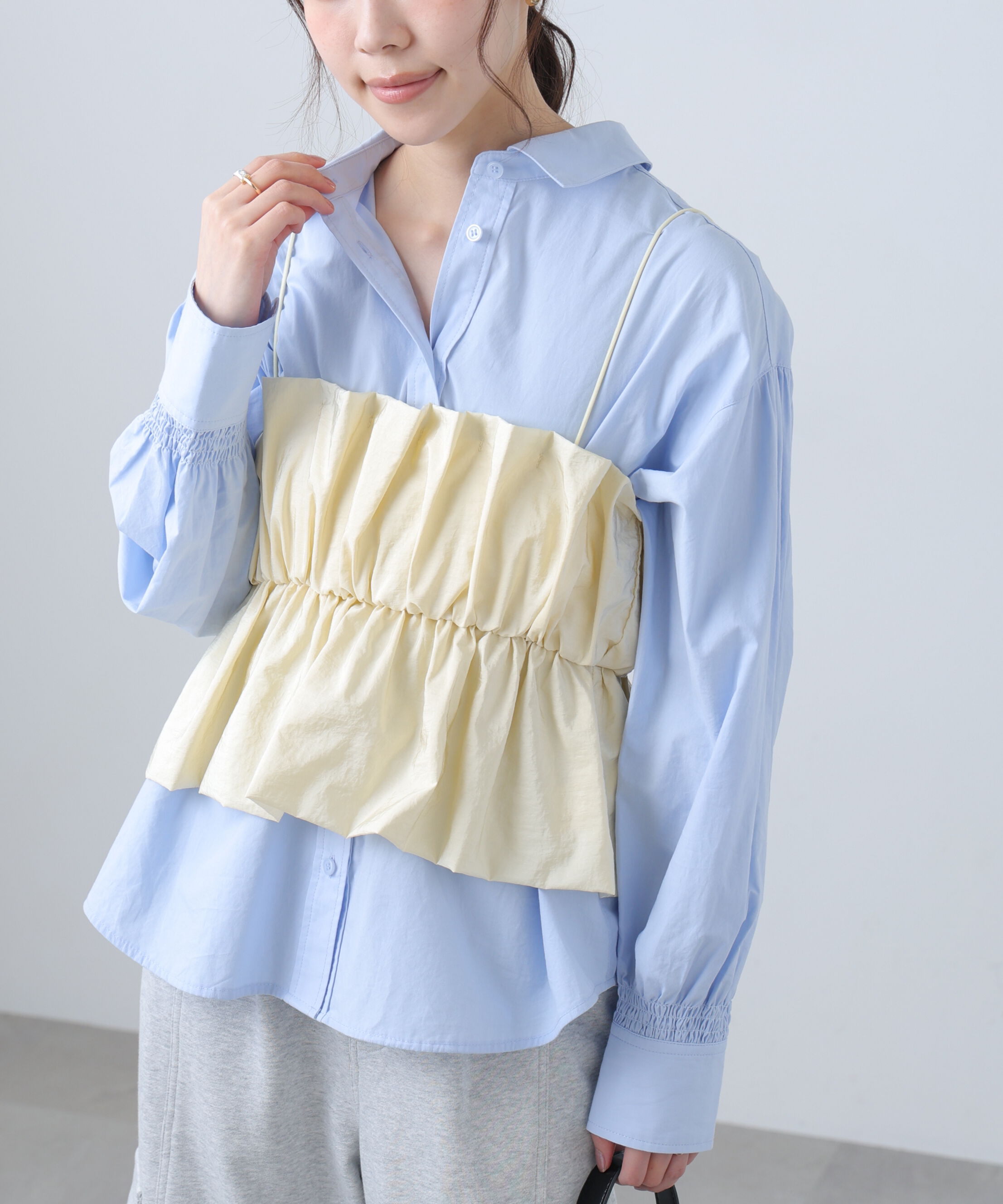  「シャイニーキャミソールビスチェ」|シャツ・ブラウス|