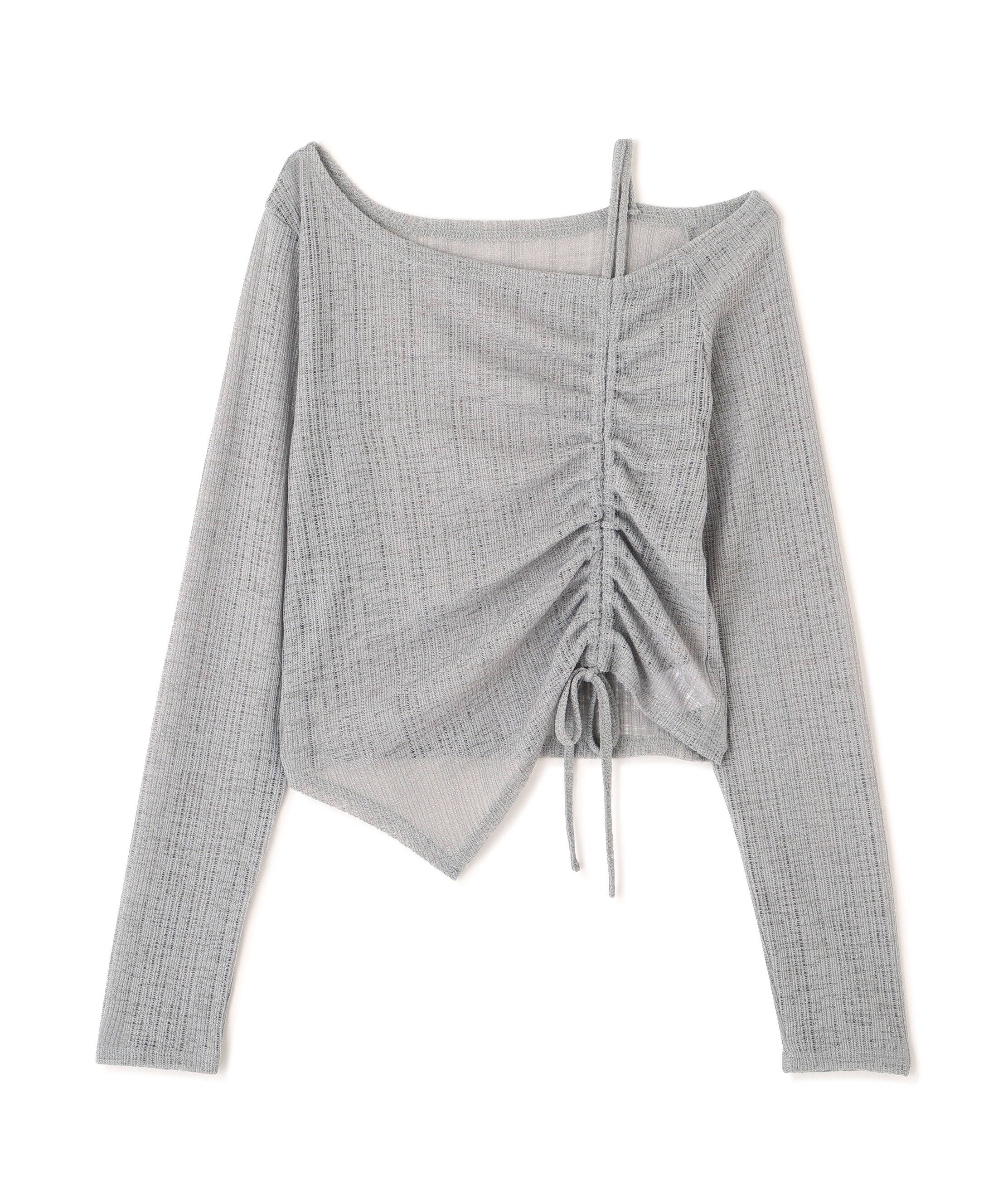  「シアーストライプワンショルシャーリングカットソー」|Tシャツ・カットソー|