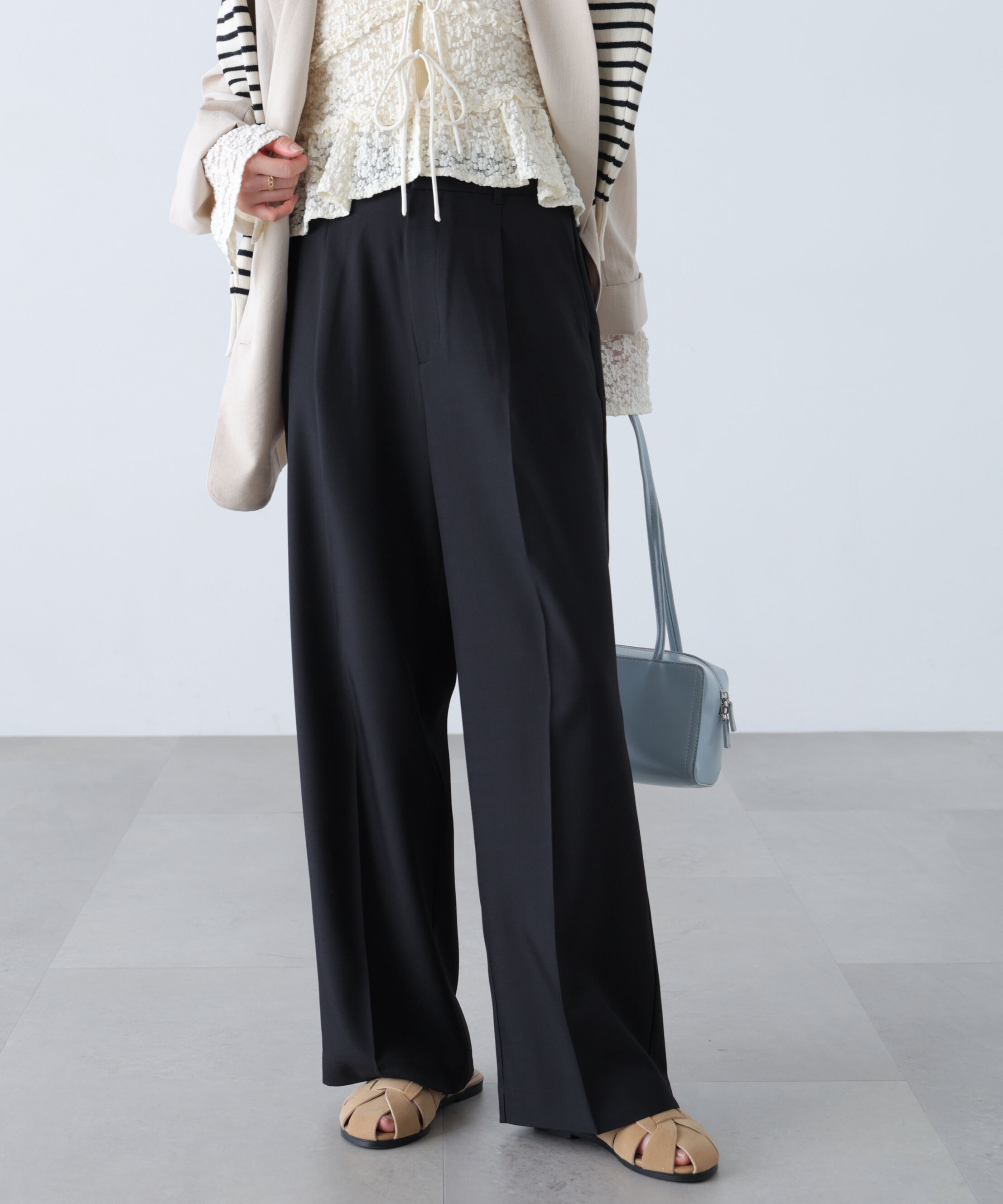  「ﾜﾝﾀｯｸﾜｲﾄﾞﾊﾟﾝﾂ[切らずに履ける身長別ｻｲｽﾞ/低身長/高身 」|その他|