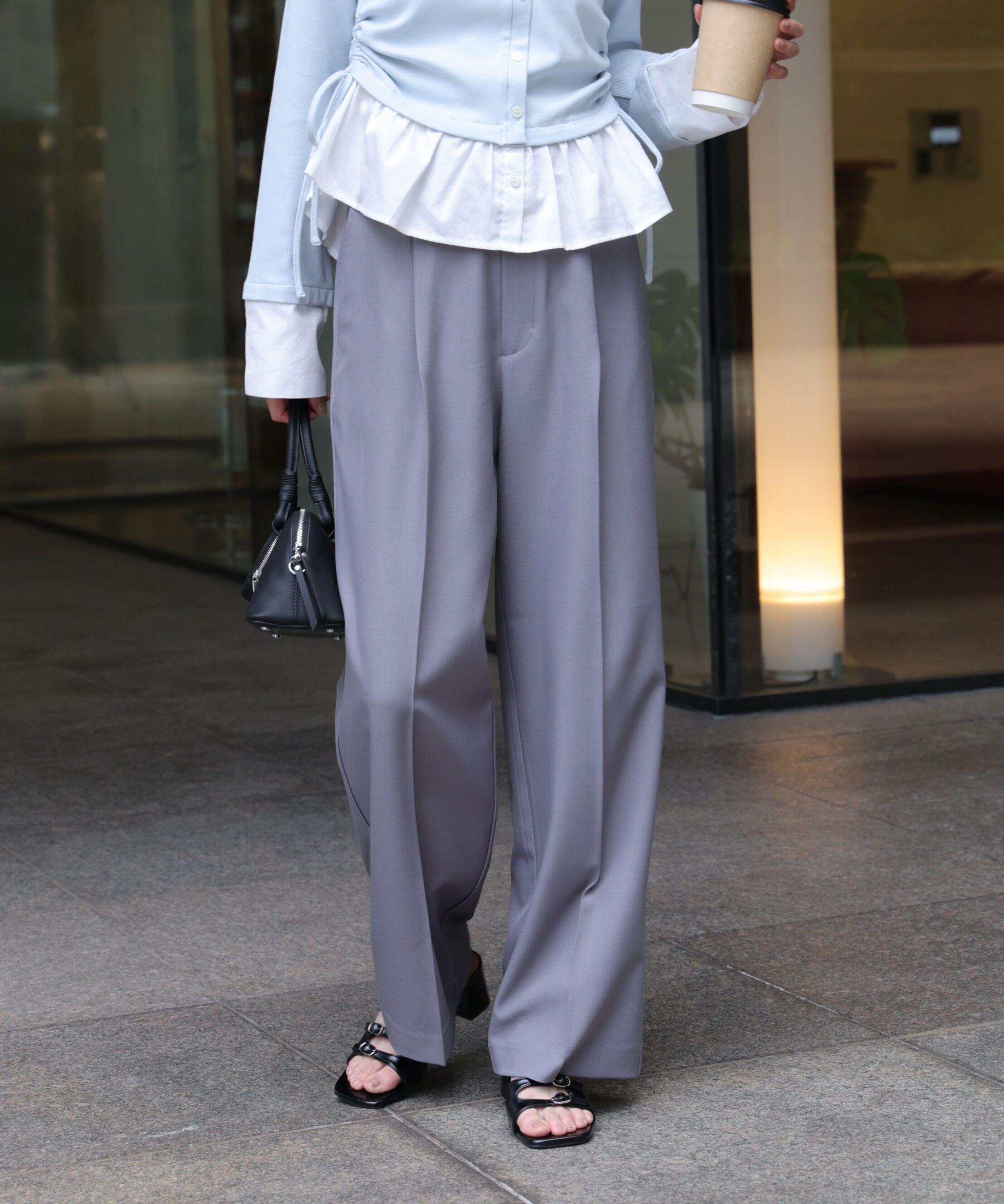  「ﾜﾝﾀｯｸﾜｲﾄﾞﾊﾟﾝﾂ[切らずに履ける身長別ｻｲｽﾞ/低身長/高身 」|その他|