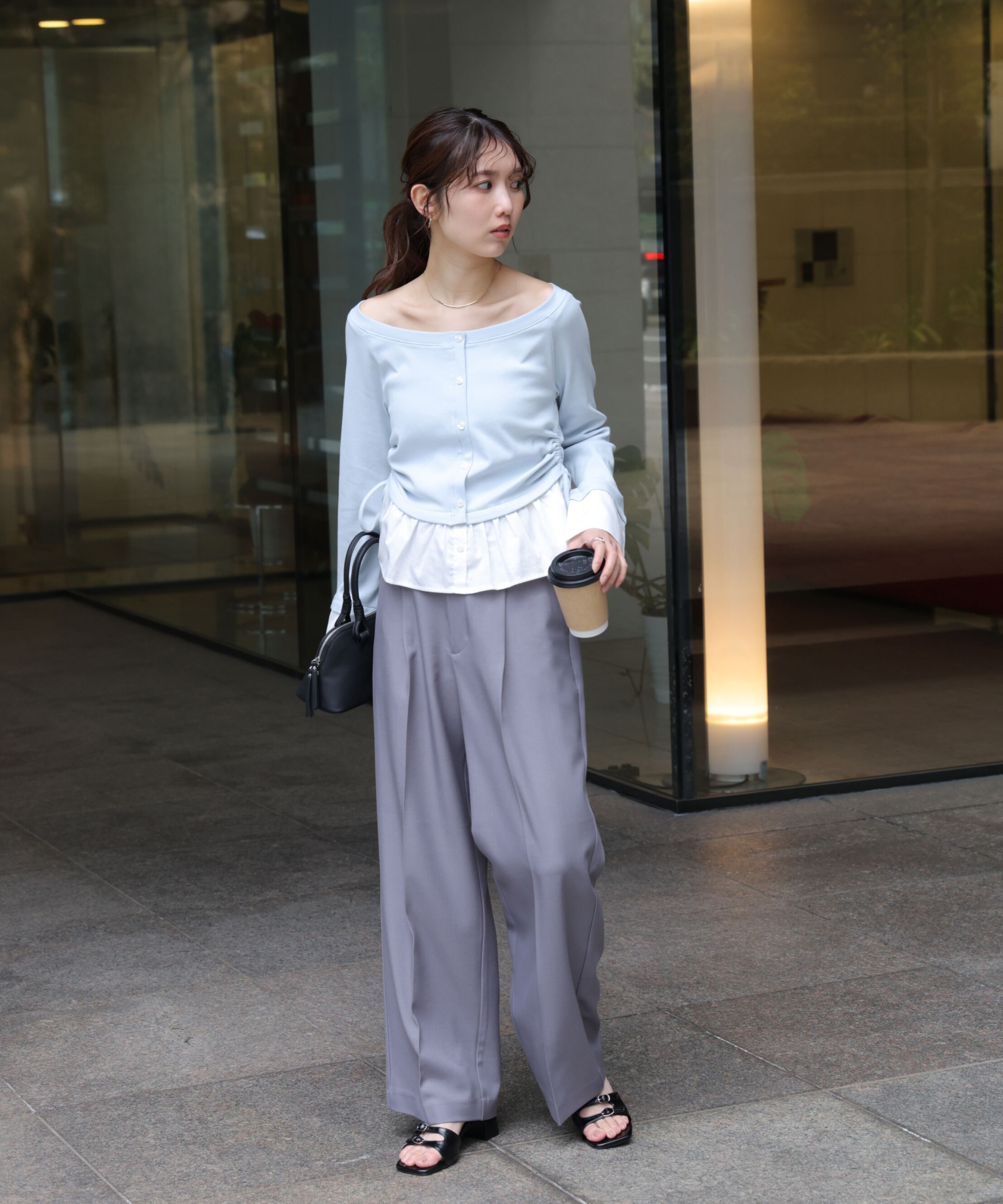  「ﾜﾝﾀｯｸﾜｲﾄﾞﾊﾟﾝﾂ[切らずに履ける身長別ｻｲｽﾞ/低身長/高身 」|その他|