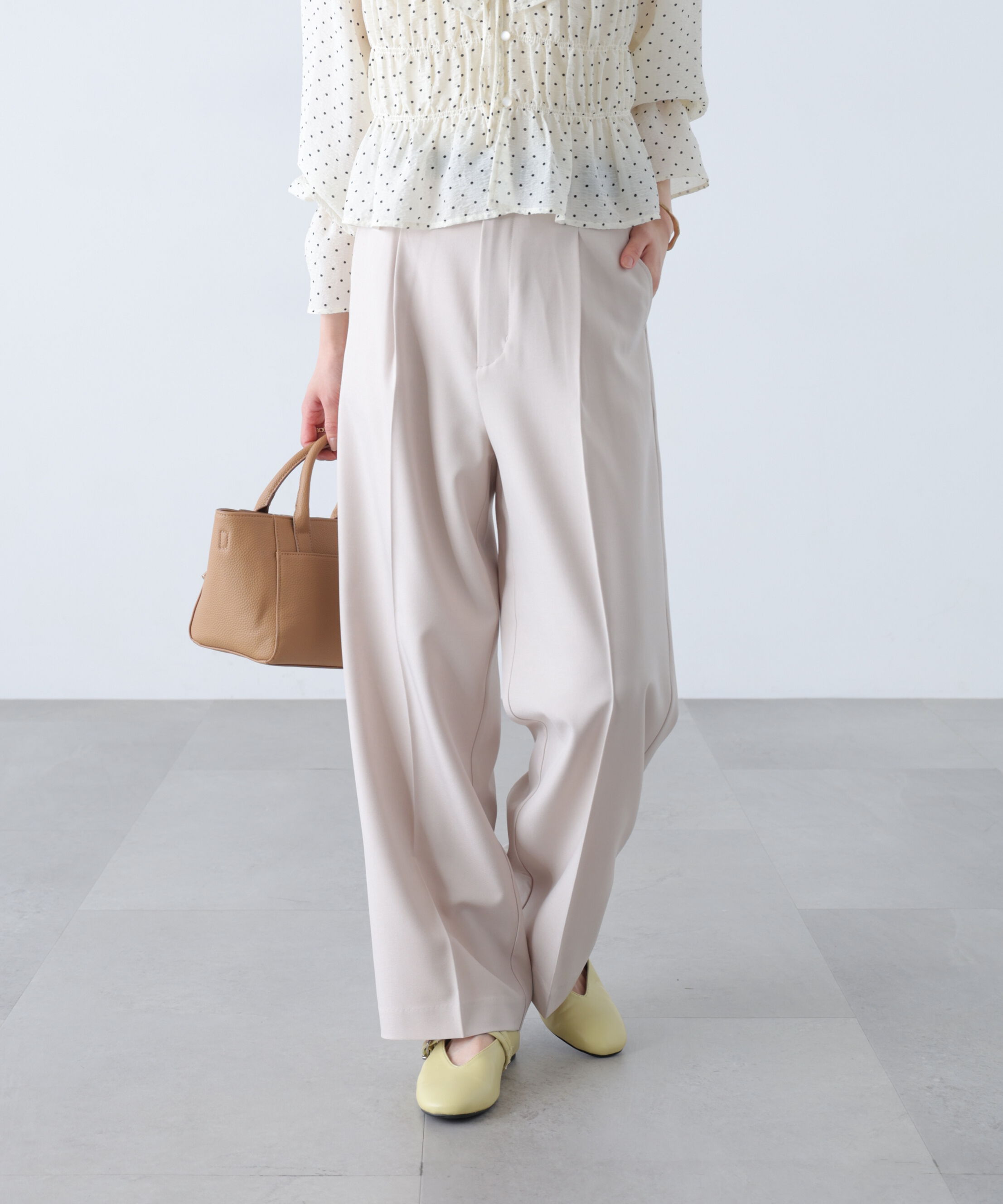  「ﾜﾝﾀｯｸﾜｲﾄﾞﾊﾟﾝﾂ[切らずに履ける身長別ｻｲｽﾞ/低身長/高身 」|その他|