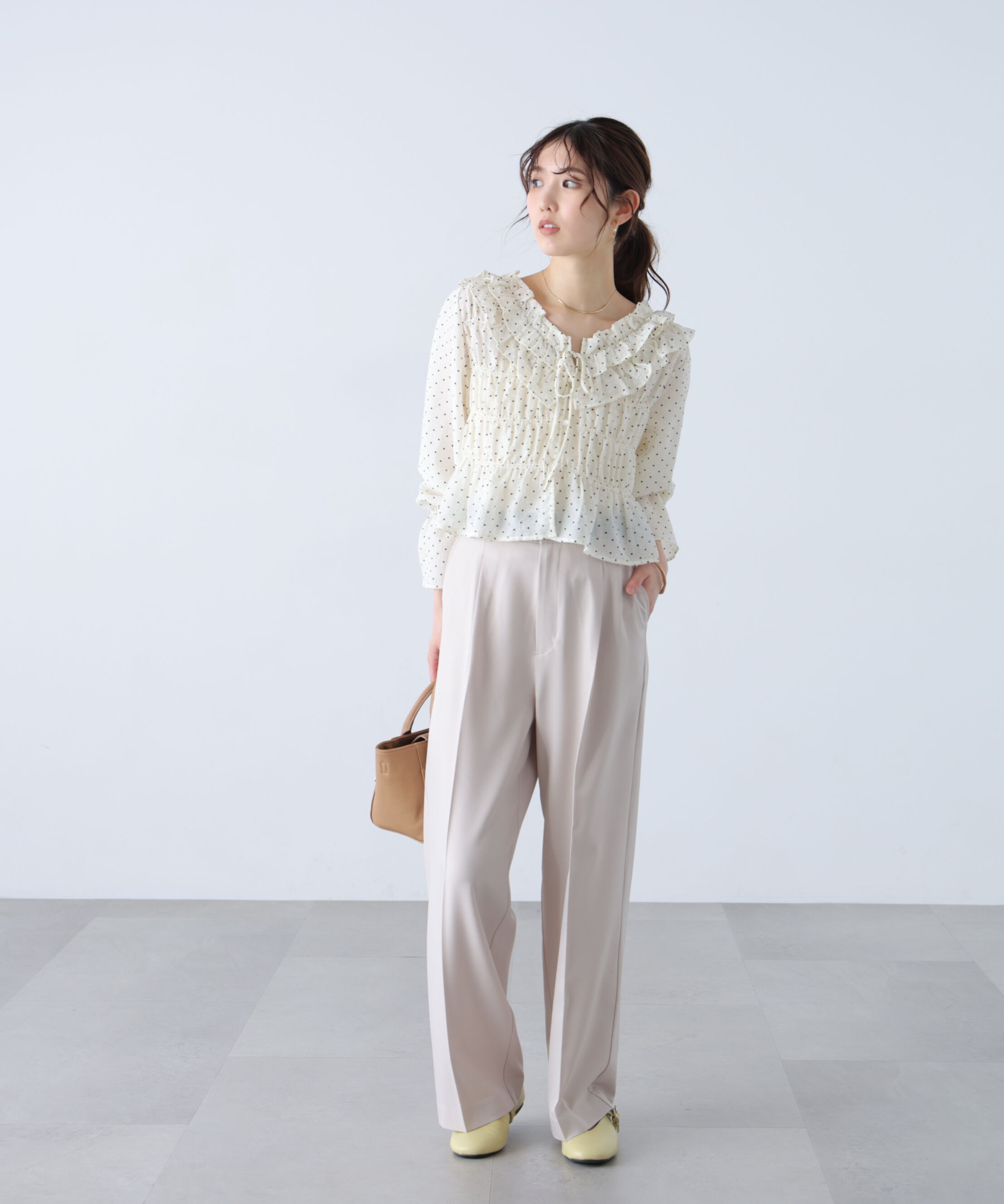  「ﾜﾝﾀｯｸﾜｲﾄﾞﾊﾟﾝﾂ[切らずに履ける身長別ｻｲｽﾞ/低身長/高身 」|その他|