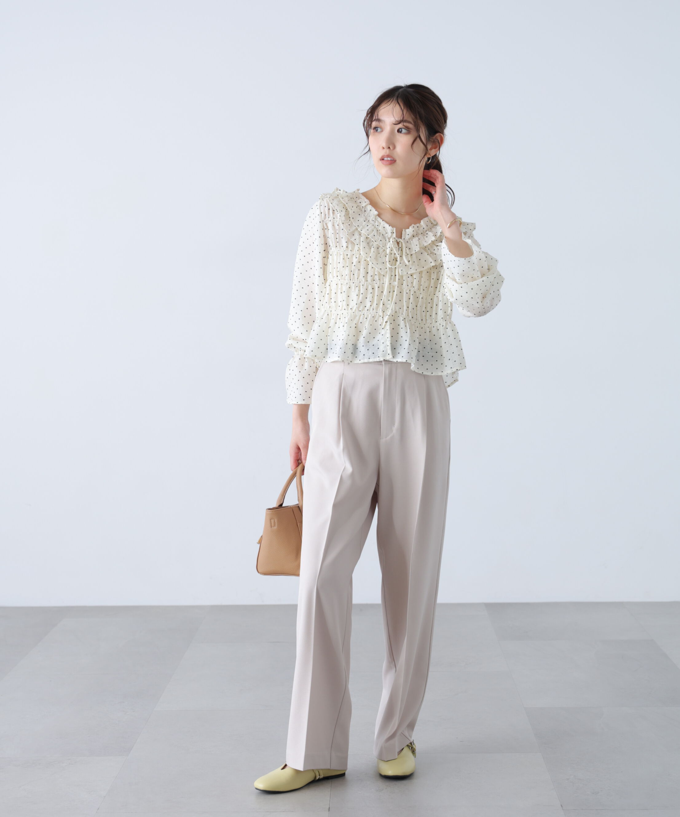  「ﾜﾝﾀｯｸﾜｲﾄﾞﾊﾟﾝﾂ[切らずに履ける身長別ｻｲｽﾞ/低身長/高身 」|その他|