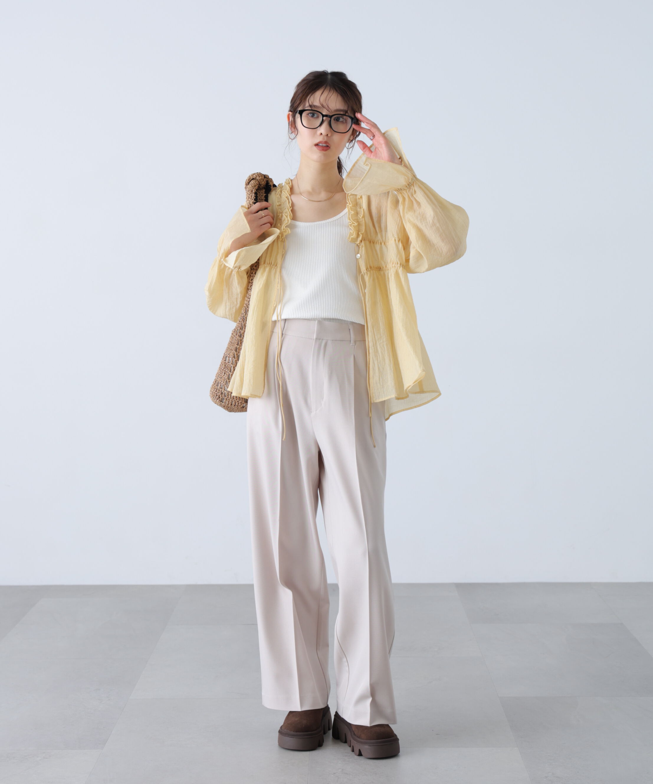  「ﾜﾝﾀｯｸﾜｲﾄﾞﾊﾟﾝﾂ[切らずに履ける身長別ｻｲｽﾞ/低身長/高身 」|その他|