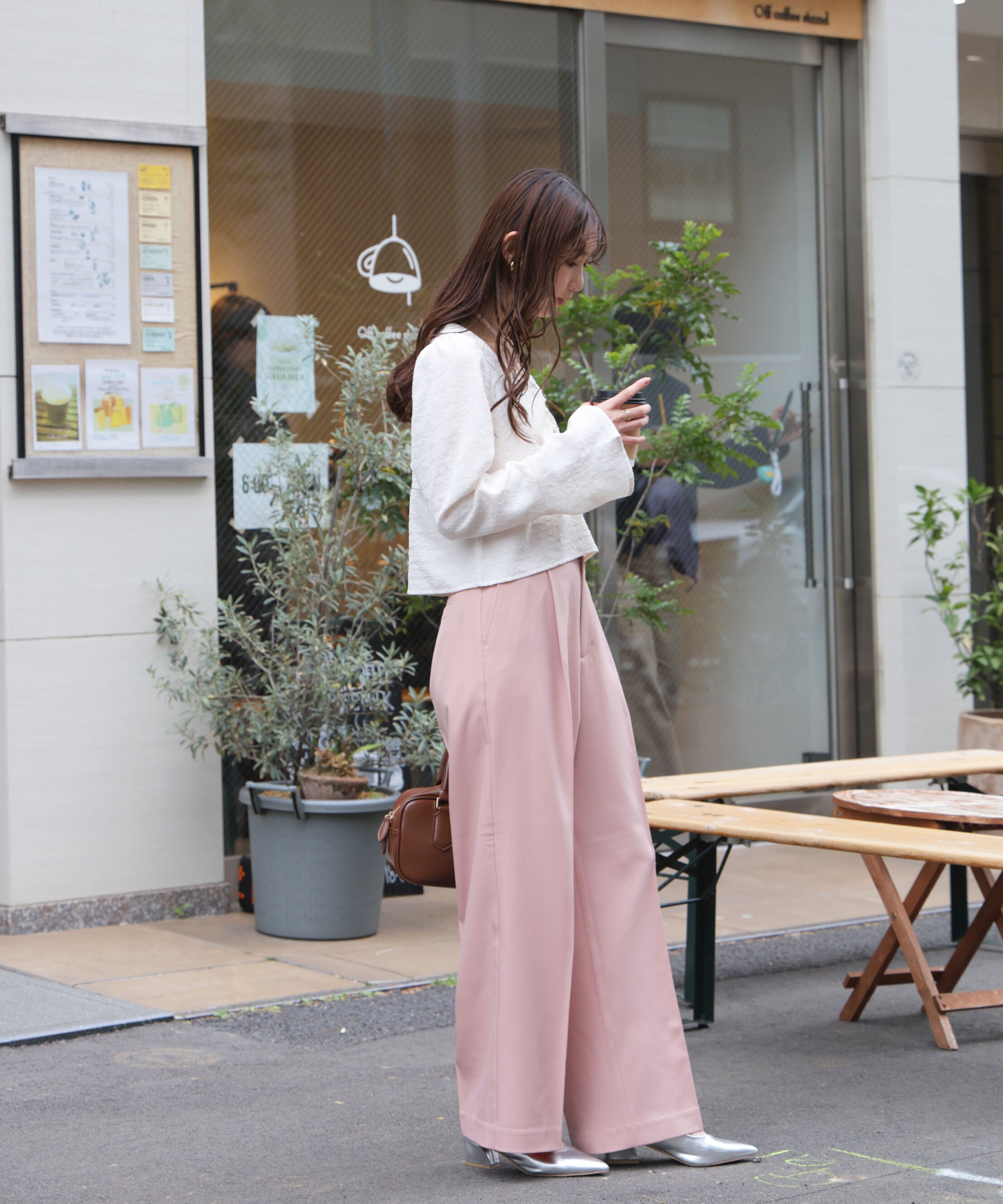  「ﾜﾝﾀｯｸﾜｲﾄﾞﾊﾟﾝﾂ[切らずに履ける身長別ｻｲｽﾞ/低身長/高身 」|その他|