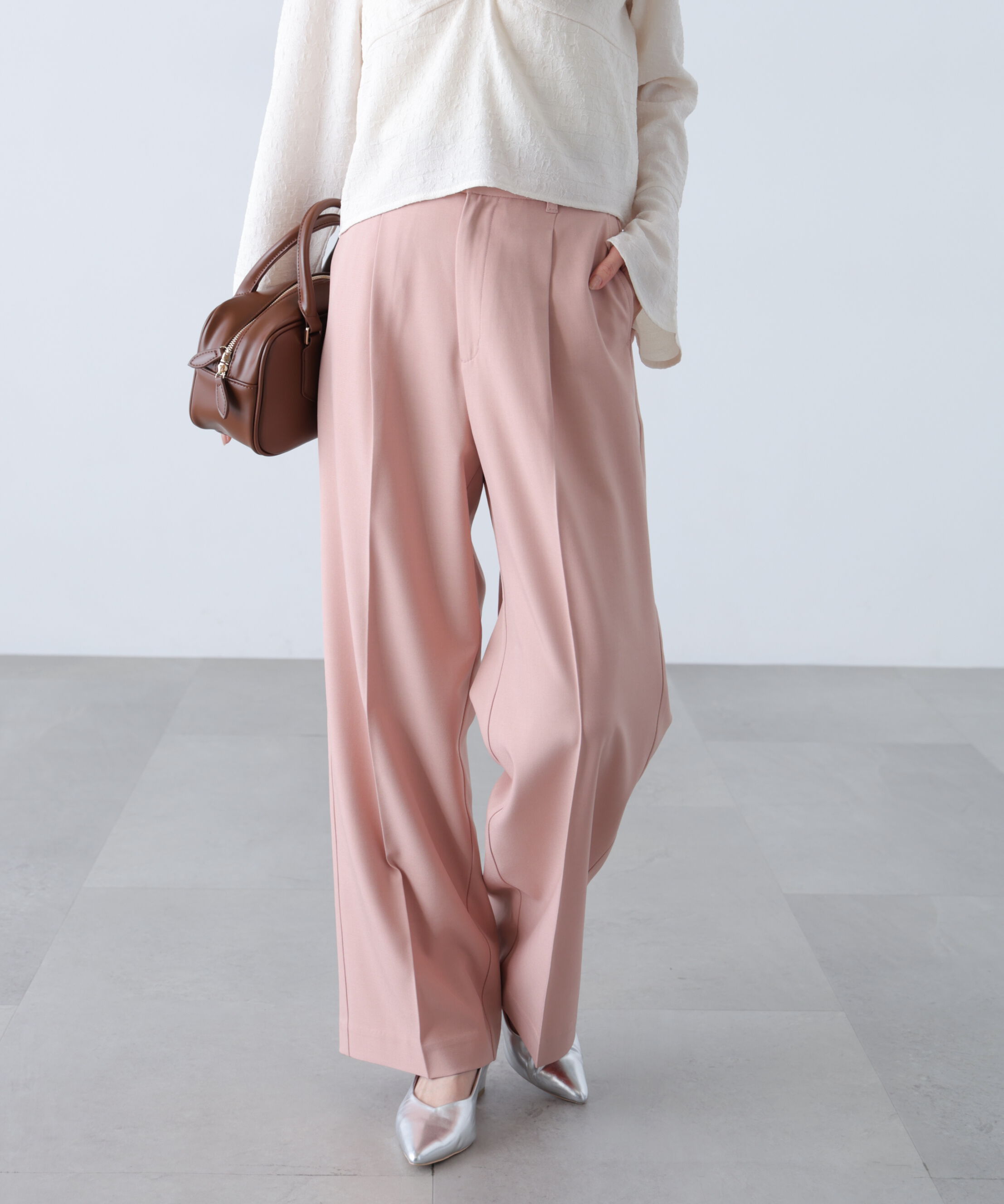  「ﾜﾝﾀｯｸﾜｲﾄﾞﾊﾟﾝﾂ[切らずに履ける身長別ｻｲｽﾞ/低身長/高身 」|その他|