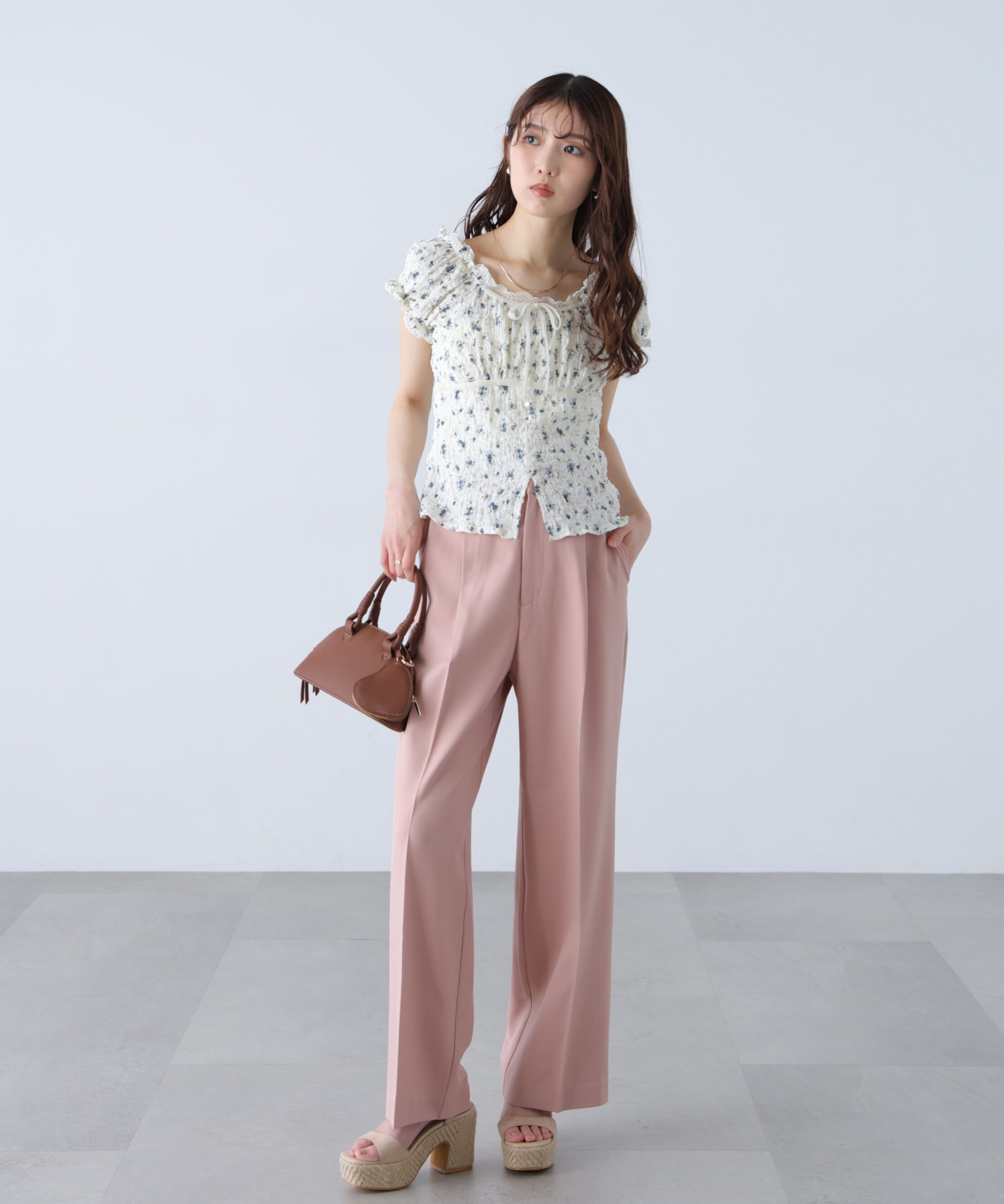  「ﾜﾝﾀｯｸﾜｲﾄﾞﾊﾟﾝﾂ[切らずに履ける身長別ｻｲｽﾞ/低身長/高身 」|その他|