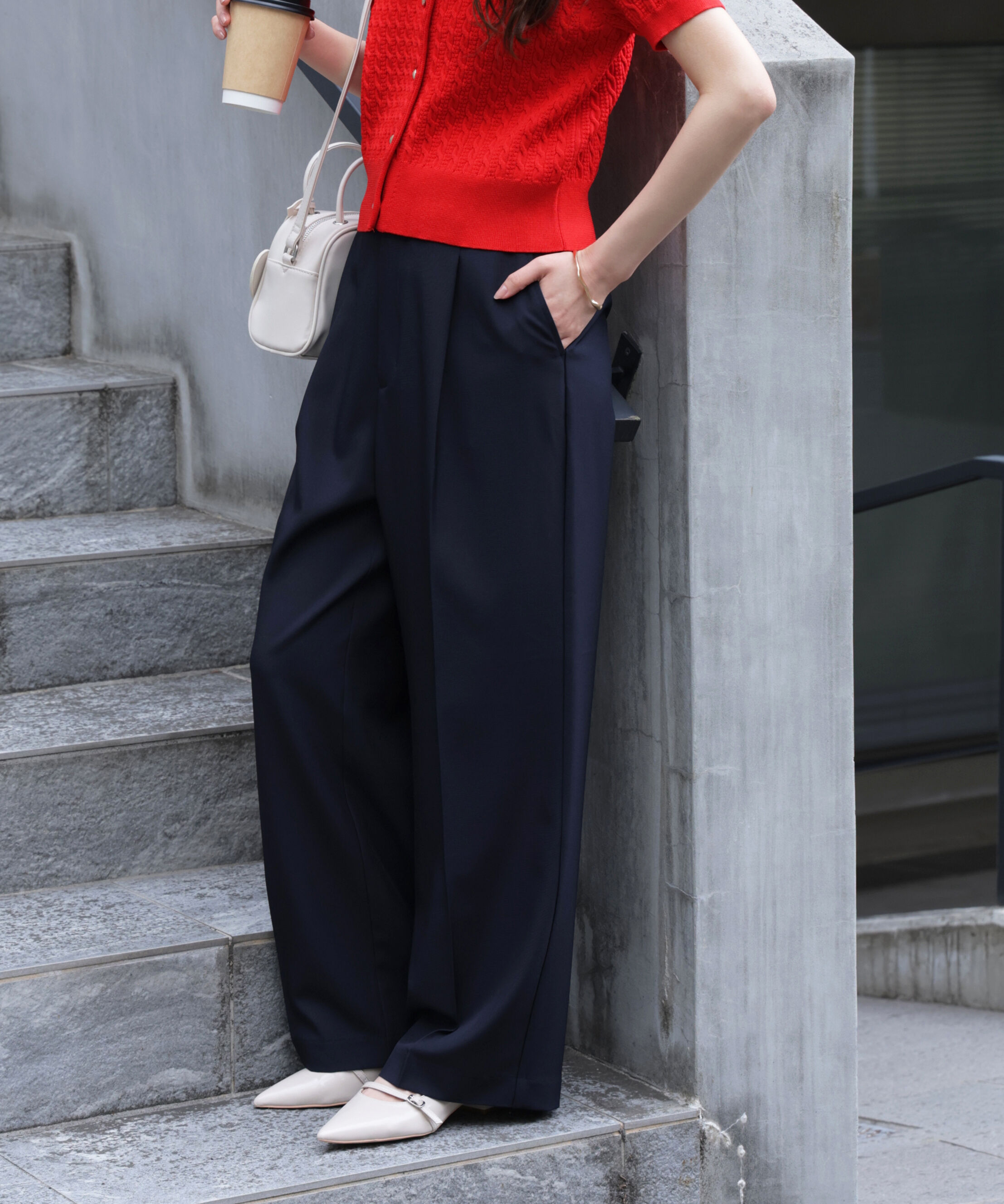  「ﾜﾝﾀｯｸﾜｲﾄﾞﾊﾟﾝﾂ[切らずに履ける身長別ｻｲｽﾞ/低身長/高身 」|その他|