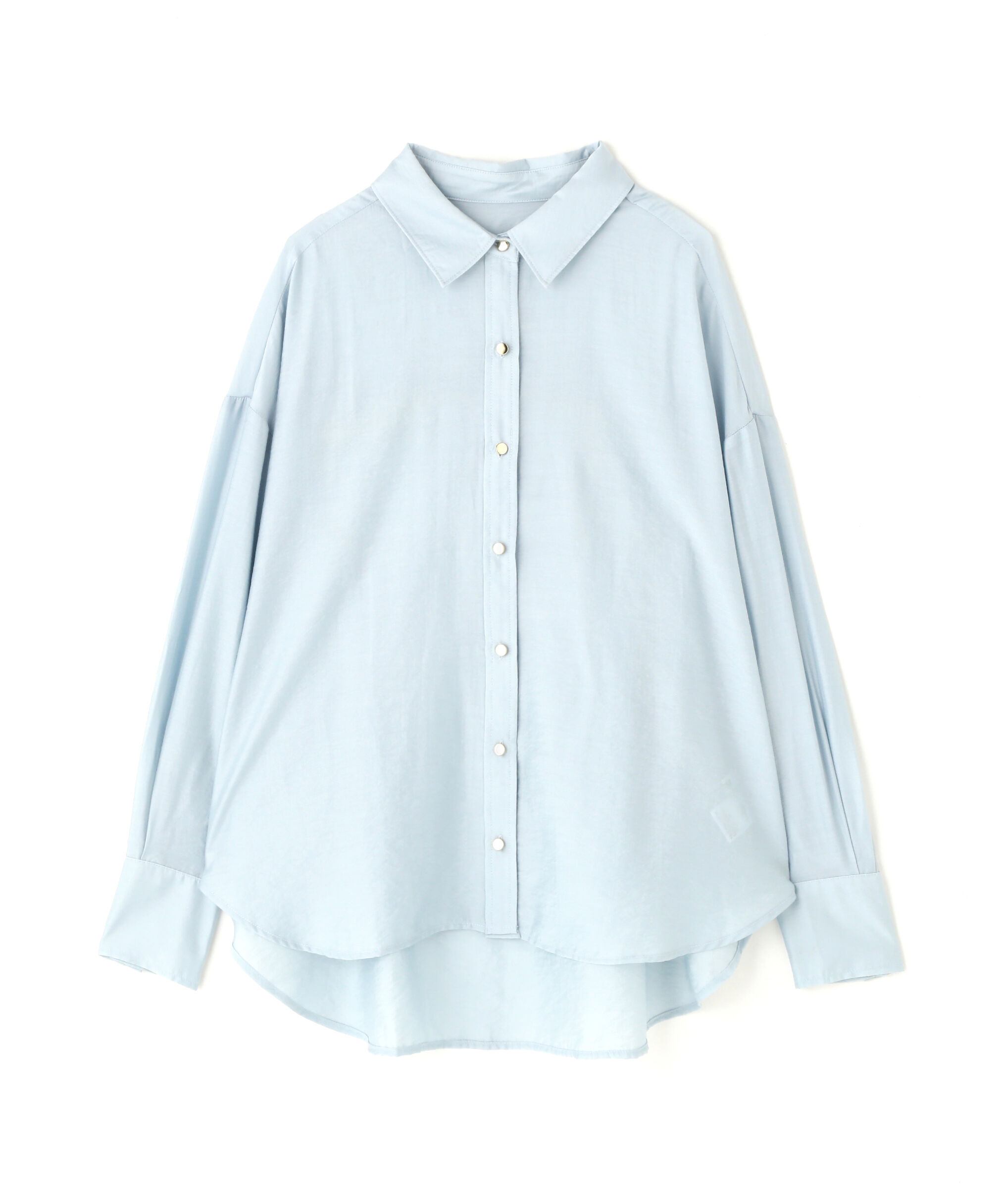  「〈MFM〉リネンライク金ボタンシャツ」|シャツ・ブラウス|サックスブル