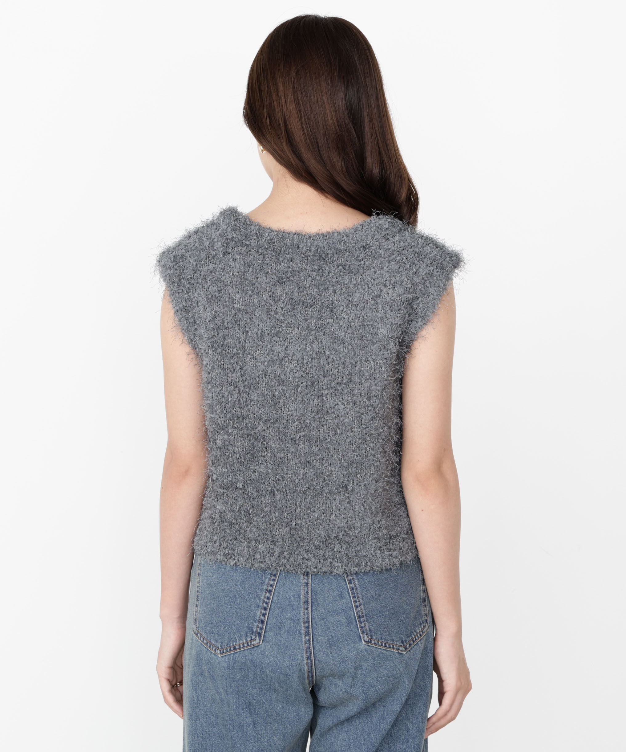 PROPORTION BODY DRESSING「＜ハンドウォッシャブル＞フェザーノースリニット」|ニット・セーター|