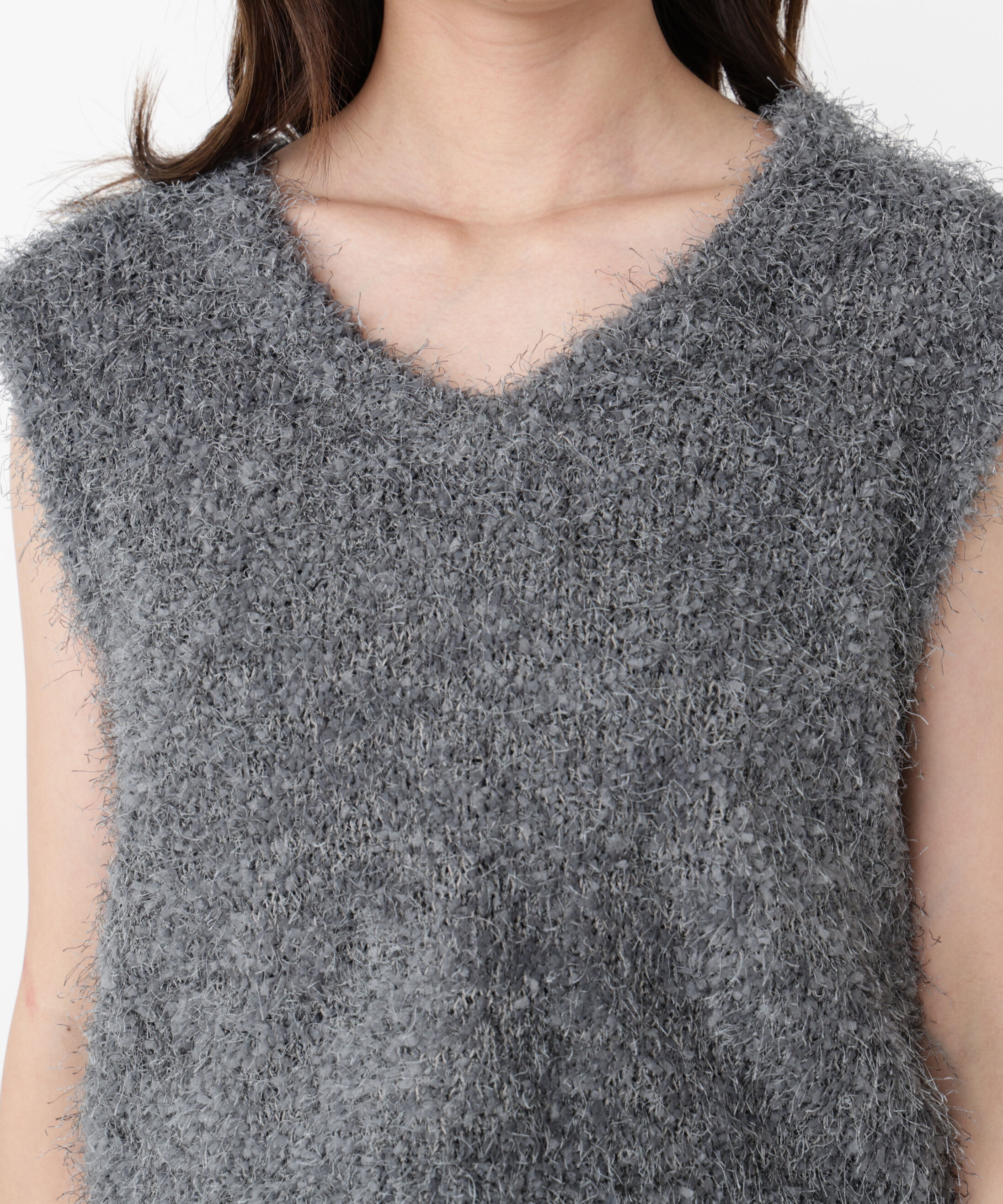 PROPORTION BODY DRESSING「＜ハンドウォッシャブル＞フェザーノースリニット」|ニット・セーター|