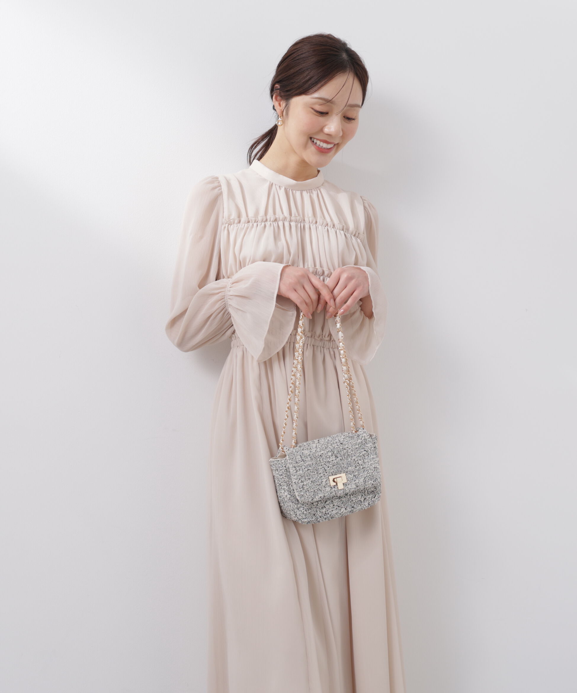 PROPORTION BODY DRESSING「シアーシャーリングワンピース　26SS」|ワンピース|