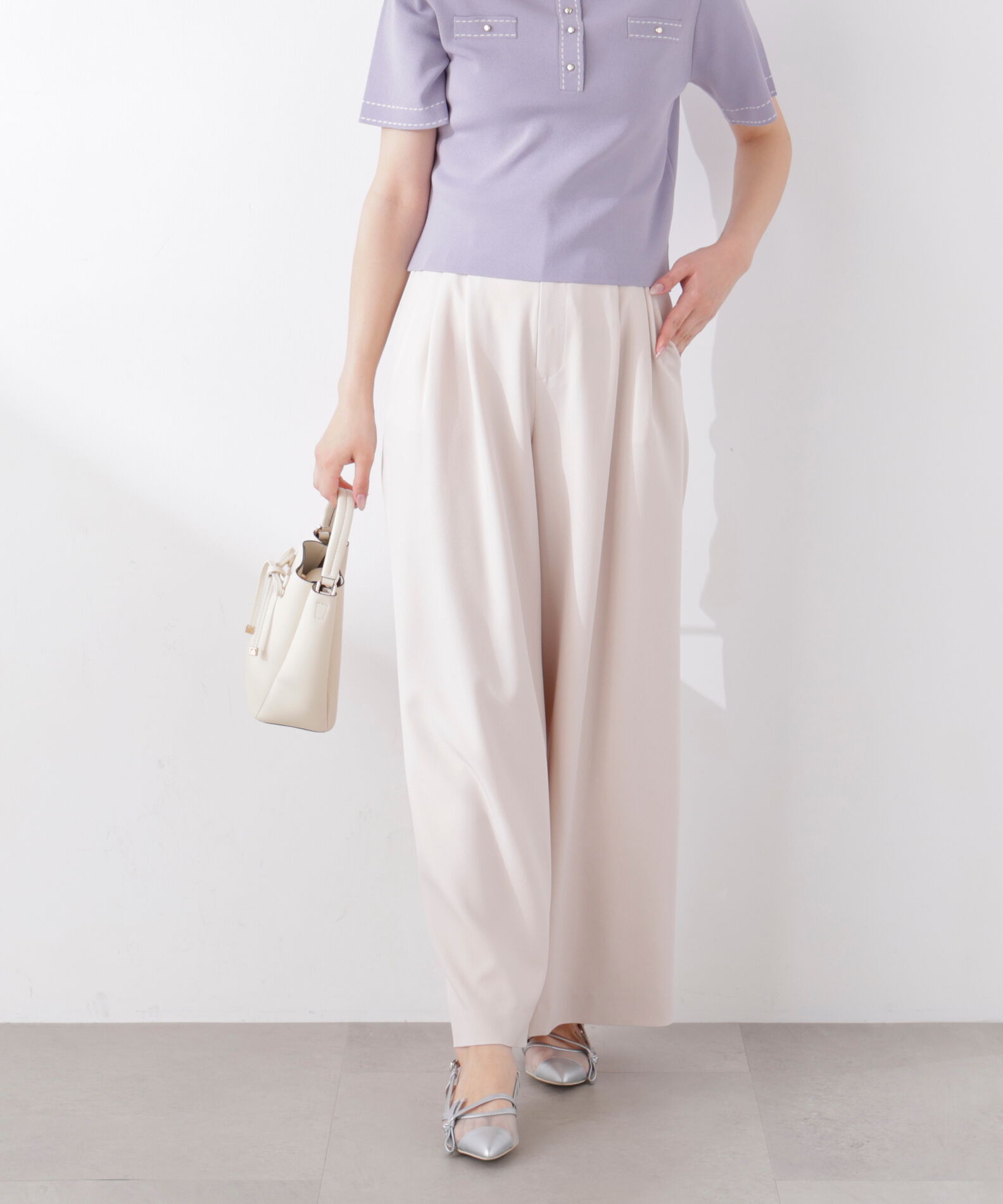 PROPORTION BODY DRESSING「ウエストリブワイドパンツ　26SS」|その他|