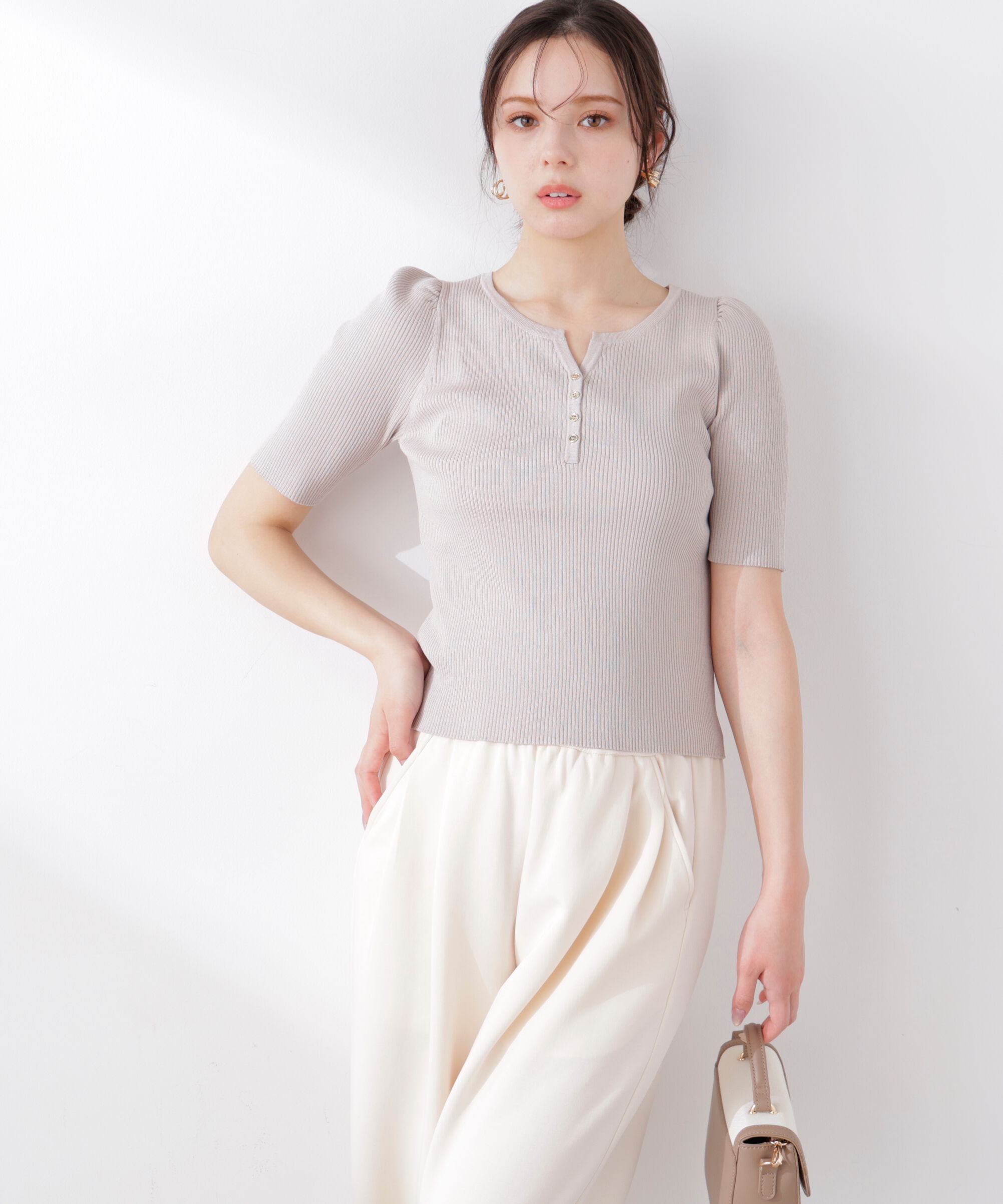 PROPORTION BODY DRESSING「ヘンリーネックニット 26SS」|ニット・セーター|