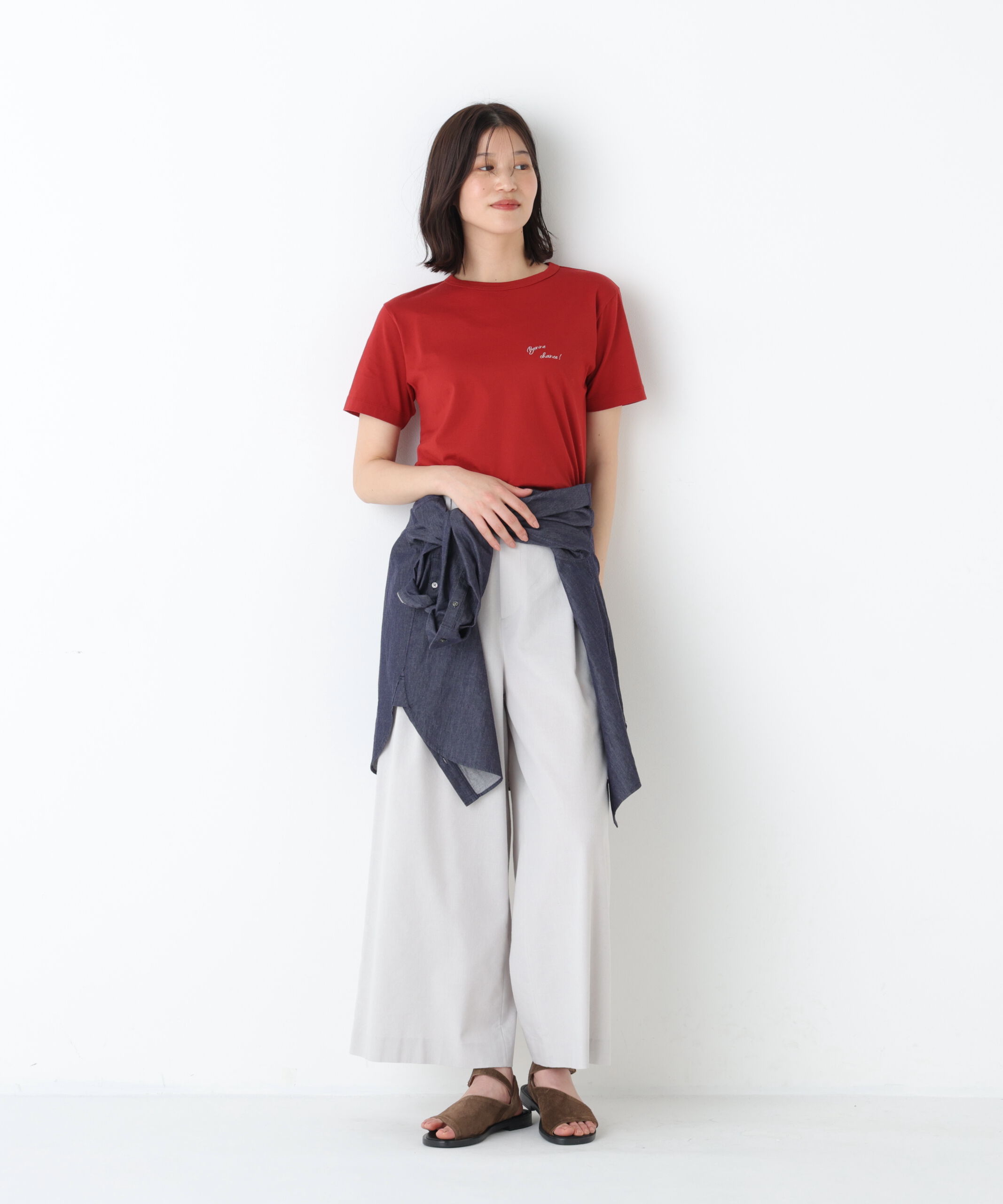  「◆《マルチサイズ/ウォッシャブル》ドライタッチリネン混ガウチョパンツ」|その他|