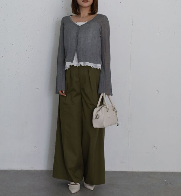 archives「コンパクトシアーＣＤ&times;コットンレースタックキャミＳＥＴ」|カーディガン|